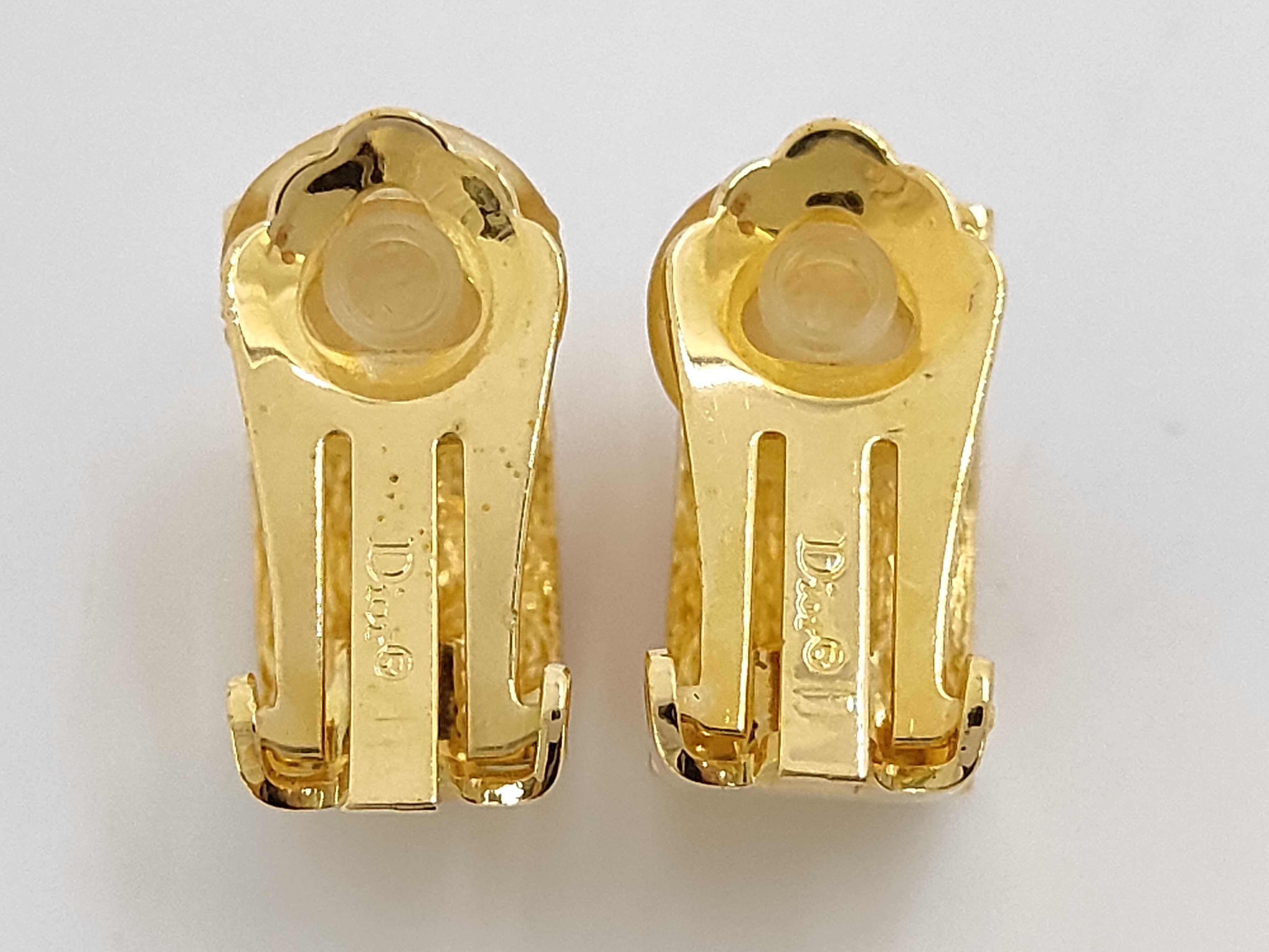 Logo Half Hoop Gold Earrings (YG) — view 4