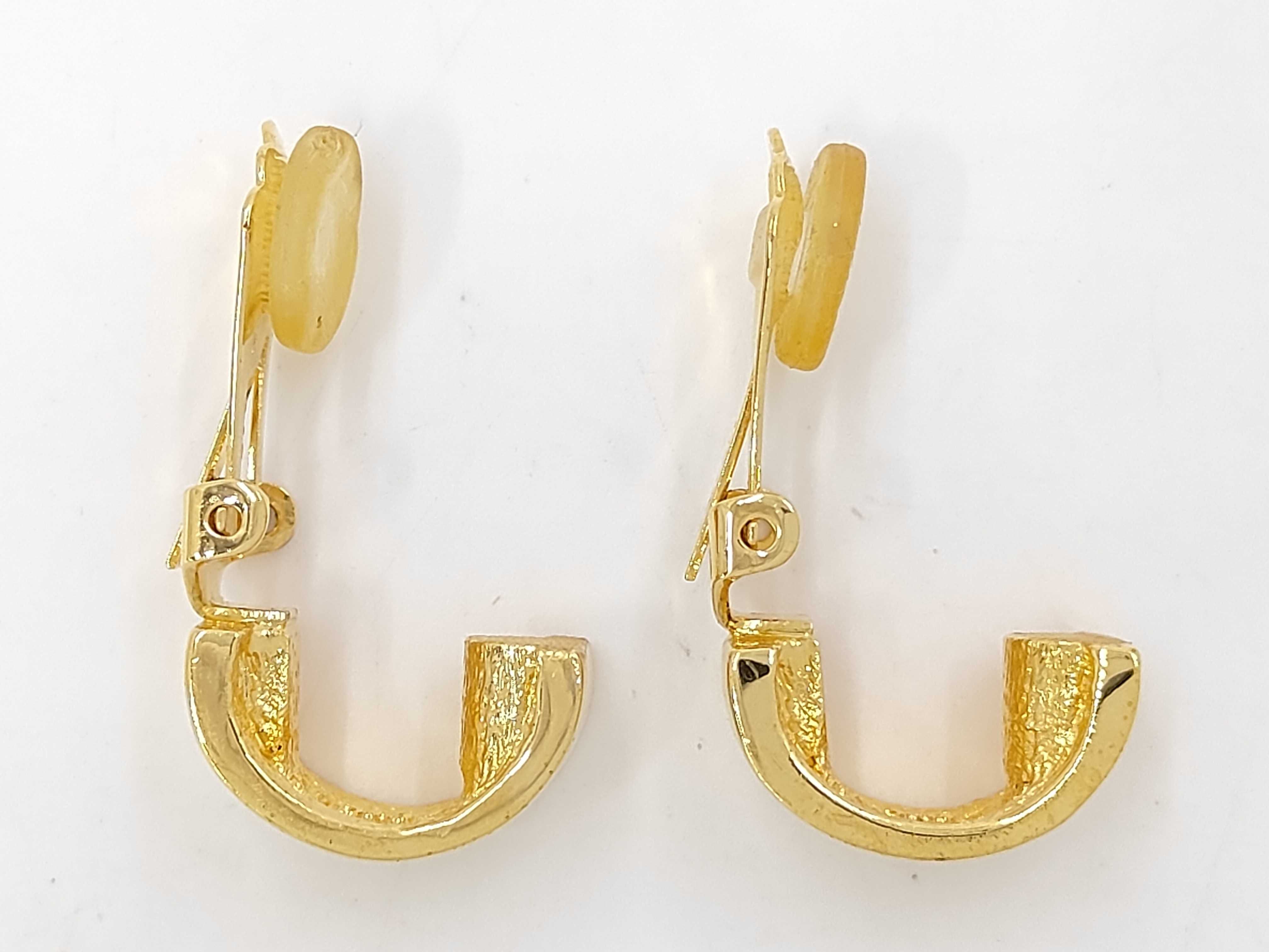 Logo Half Hoop Gold Earrings (YG) — view 5