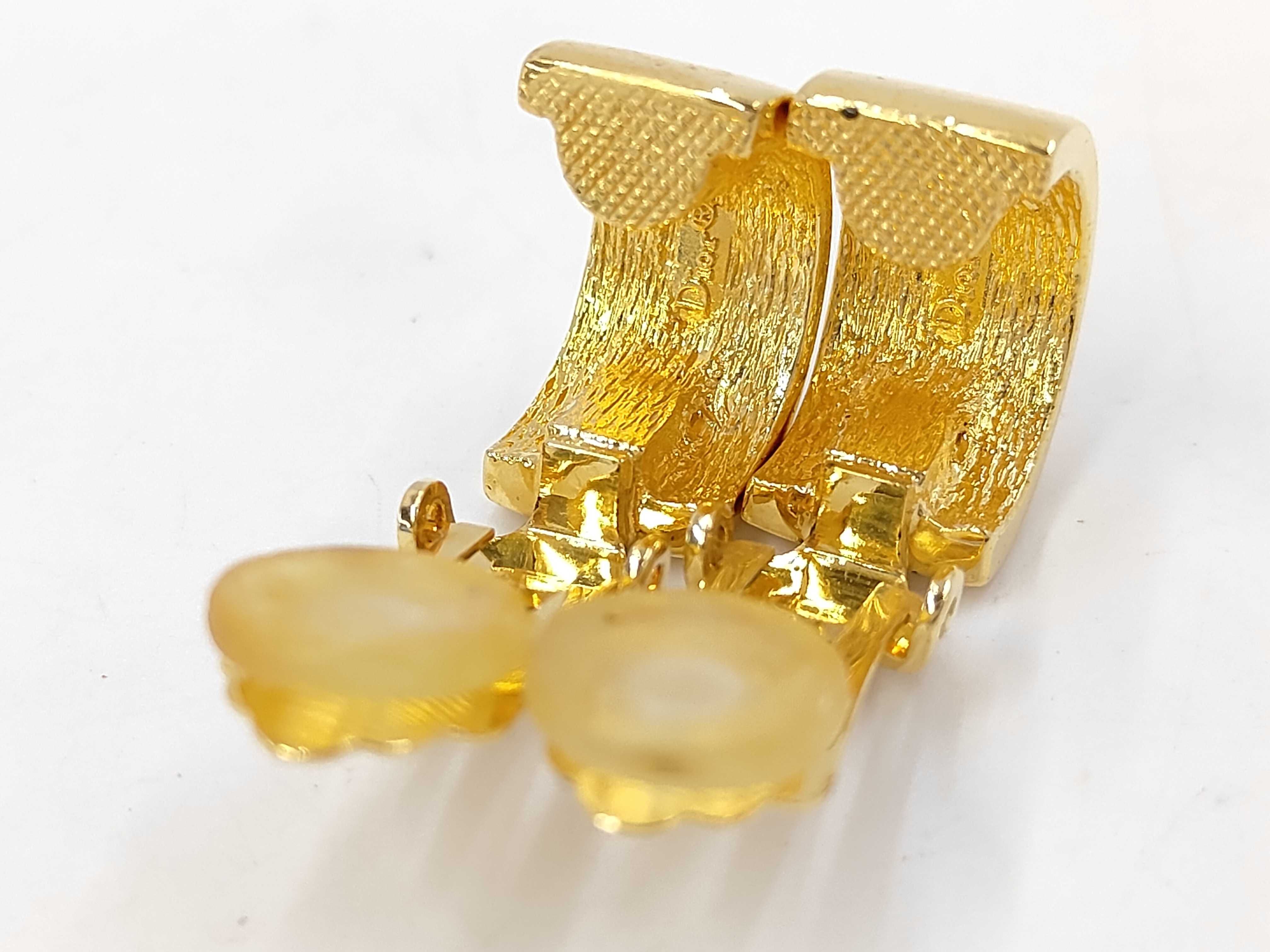 Logo Half Hoop Gold Earrings (YG) — view 6
