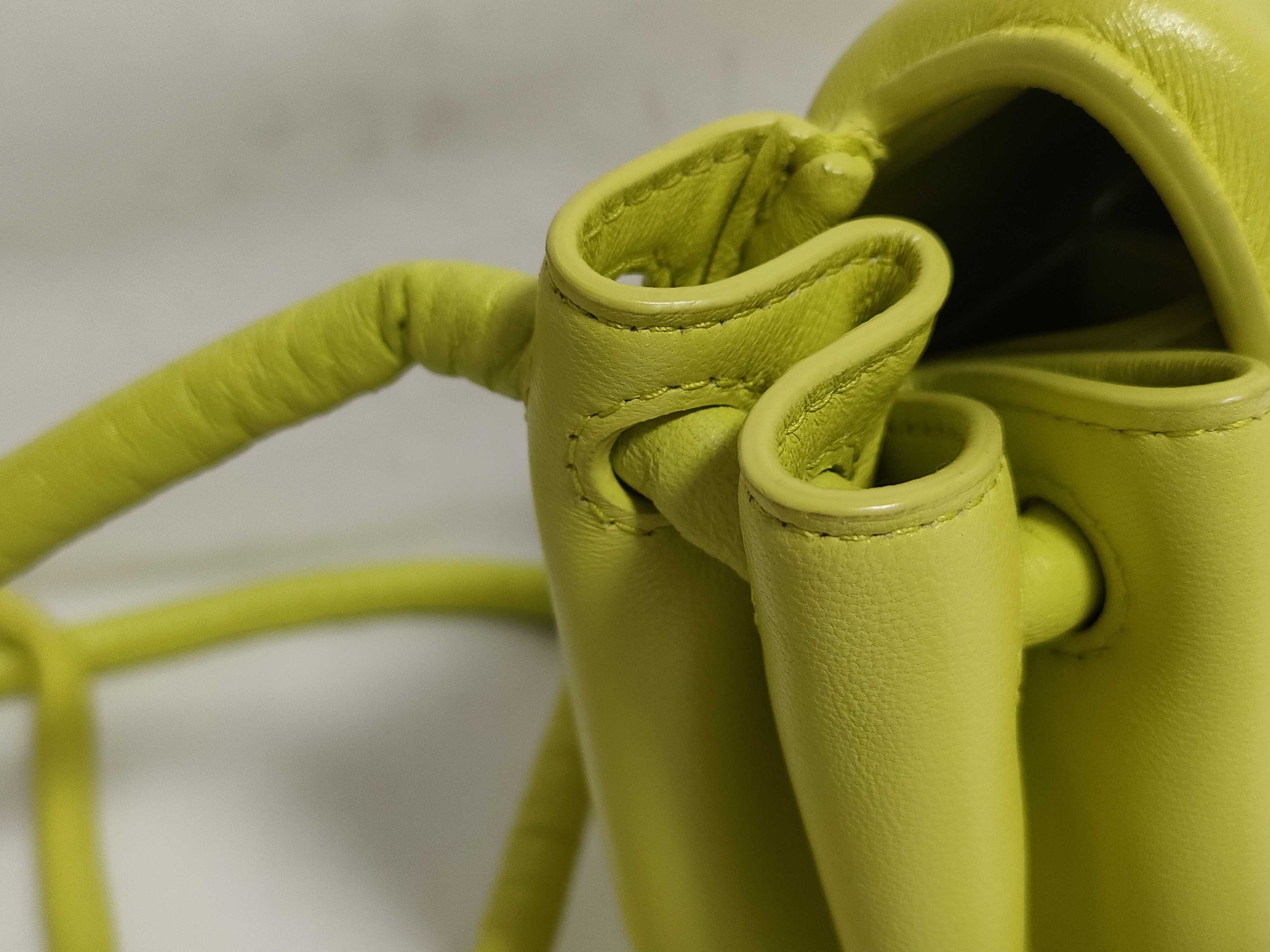 Beak Small Shoulder Bag, Yellow — view 5