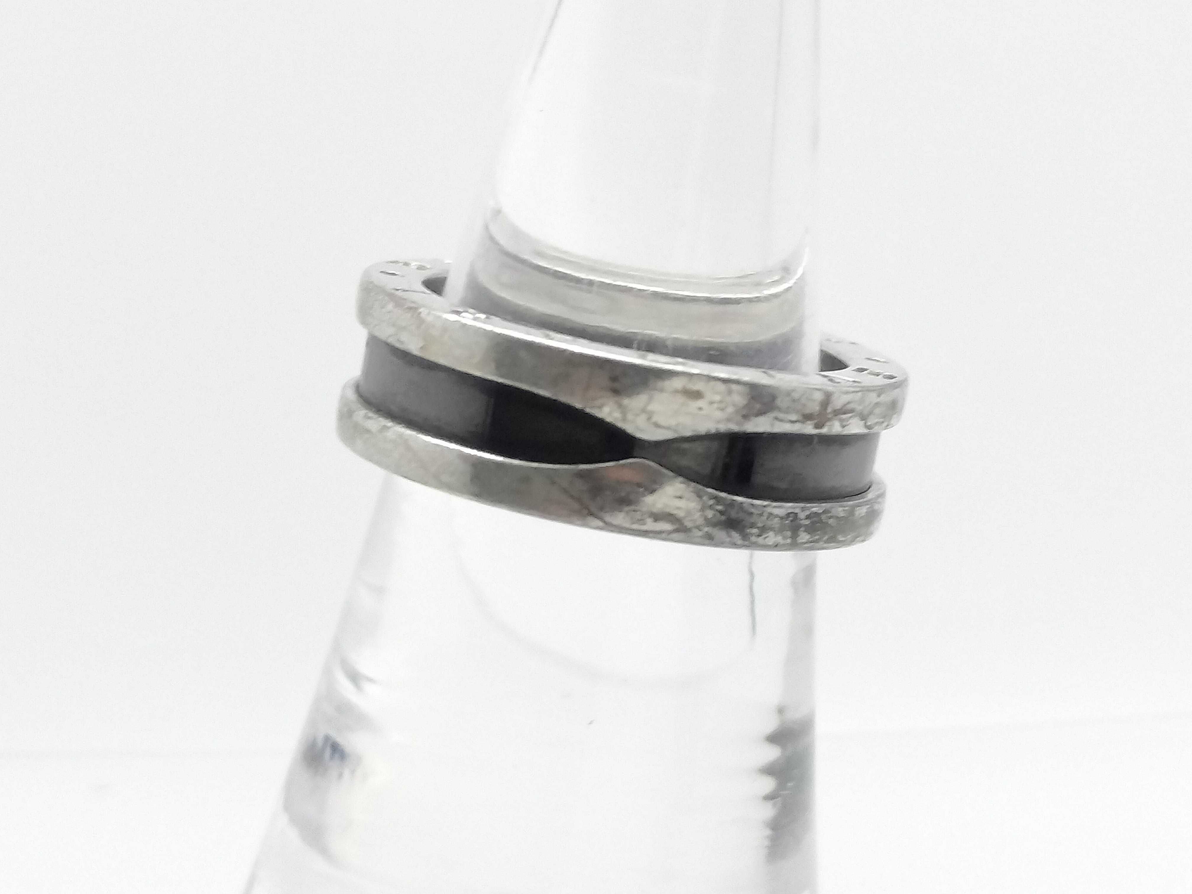 B.zero1 Bulgari Sterling Silver 925/Black Ceramic Ring 6.4g — view 2