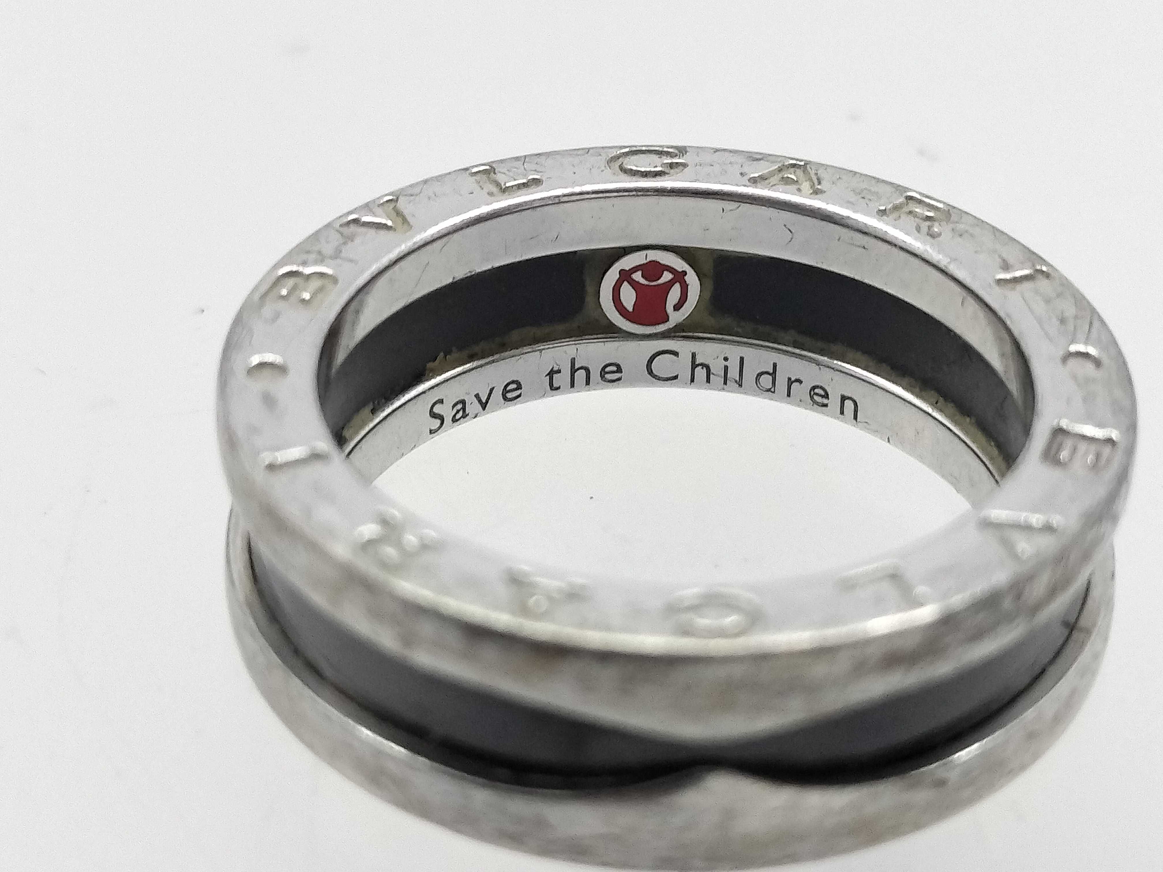 B.zero1 Bulgari Sterling Silver 925/Black Ceramic Ring 6.4g — view 4