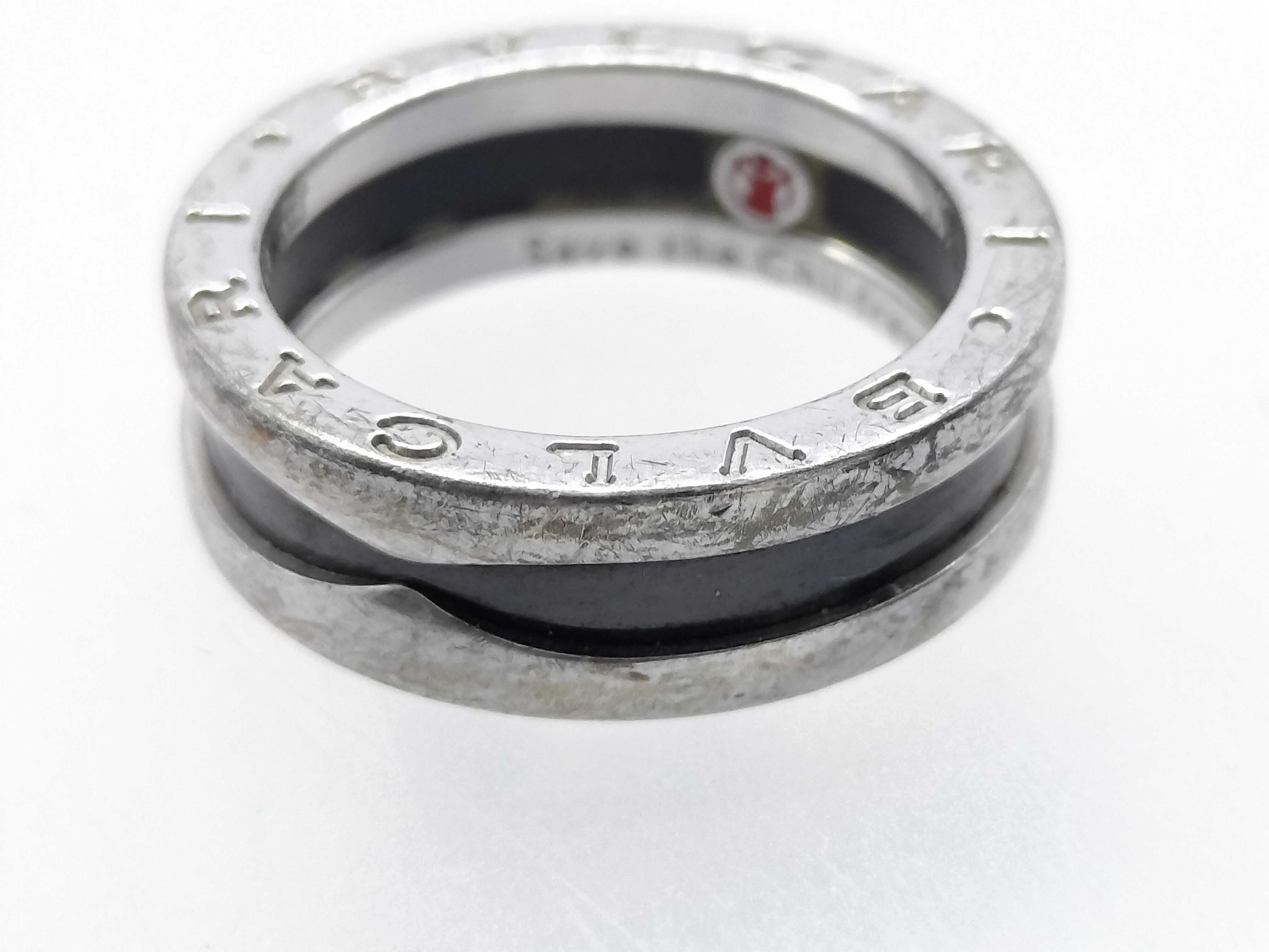 B.zero1 Bulgari Sterling Silver 925/Black Ceramic Ring 6.4g — view 10