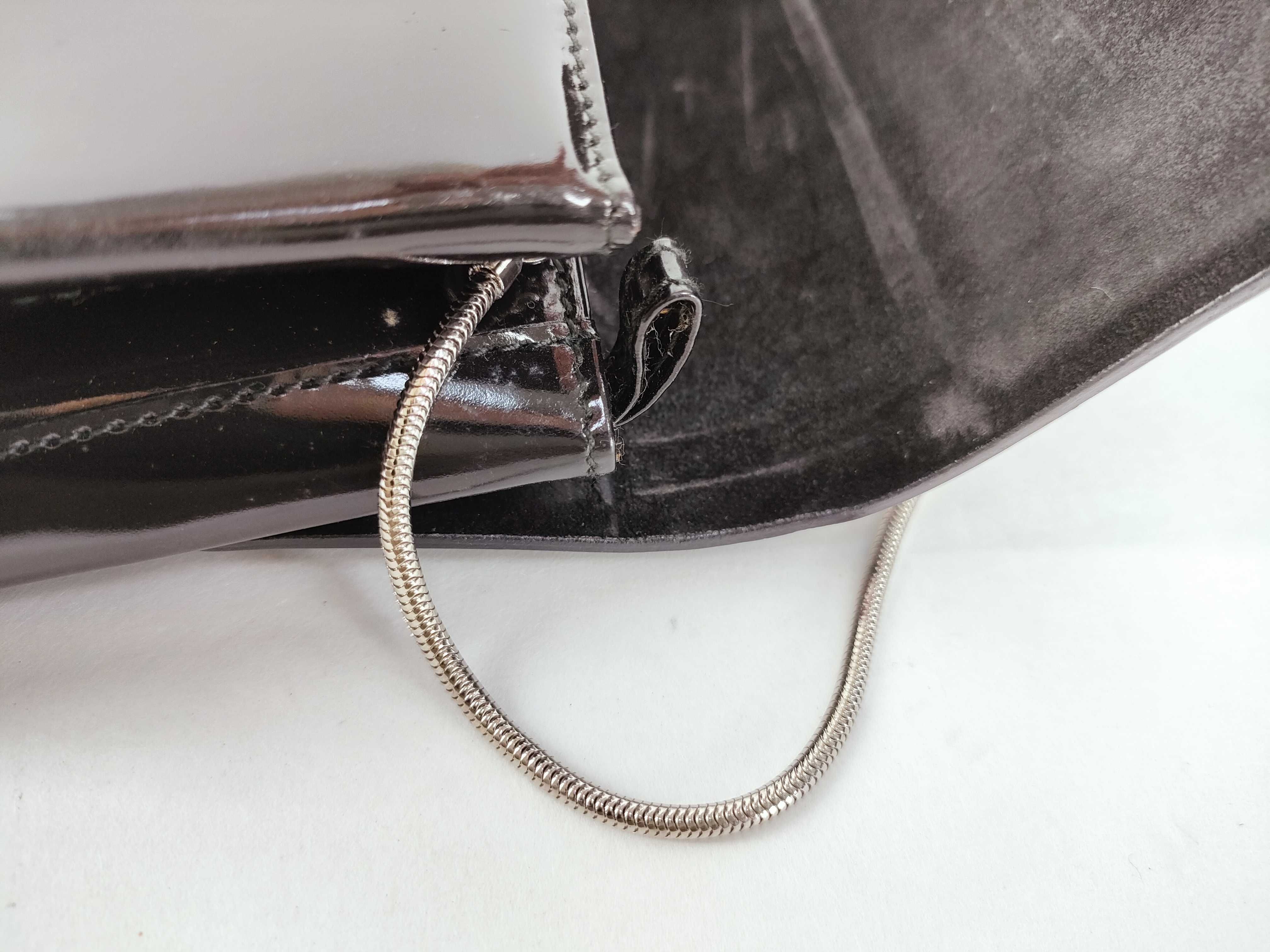 Clutch Bag with Strap, Enamel Shoulder Bag — view 12
