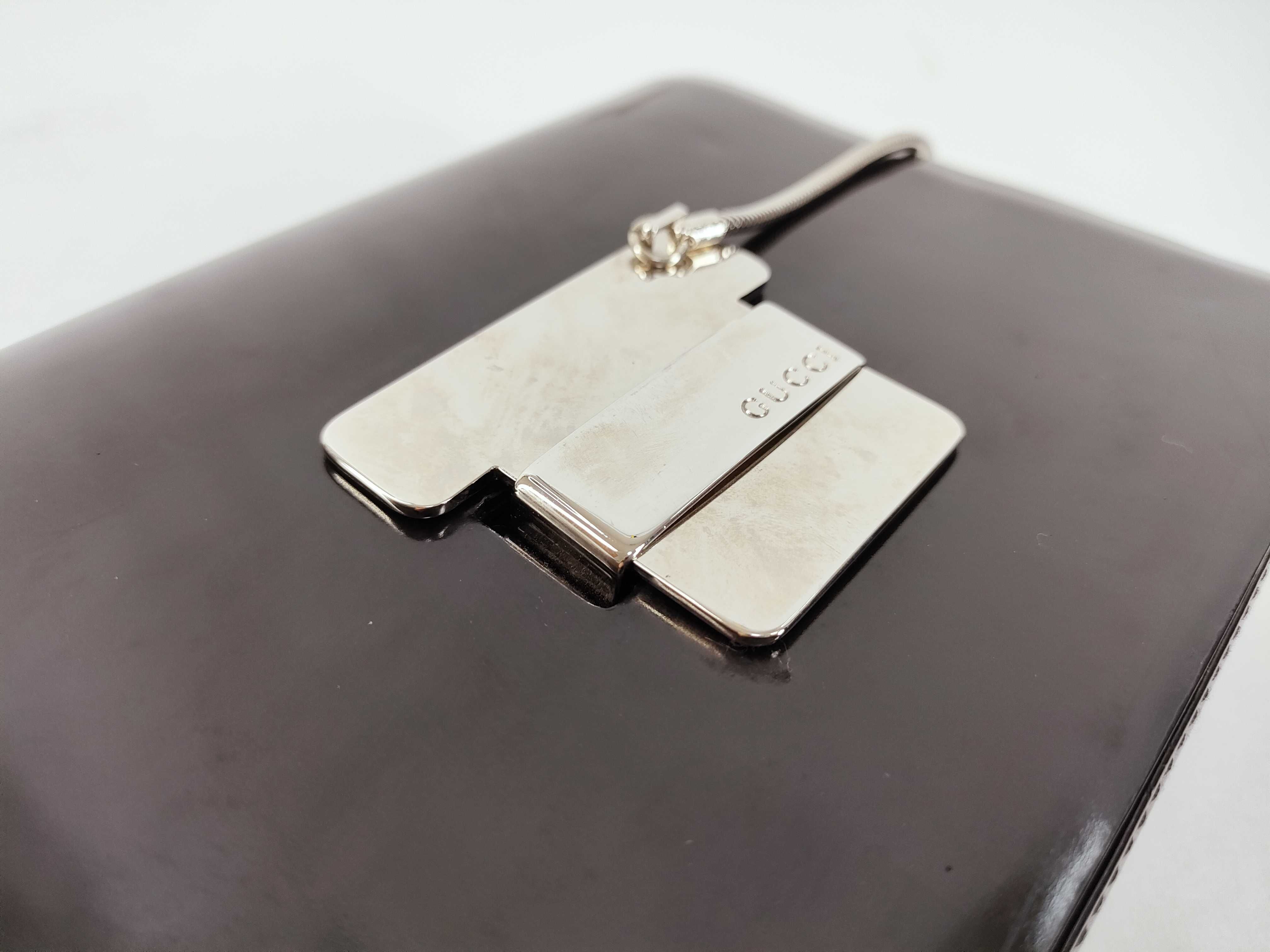 Clutch Bag with Strap, Enamel Shoulder Bag — view 7