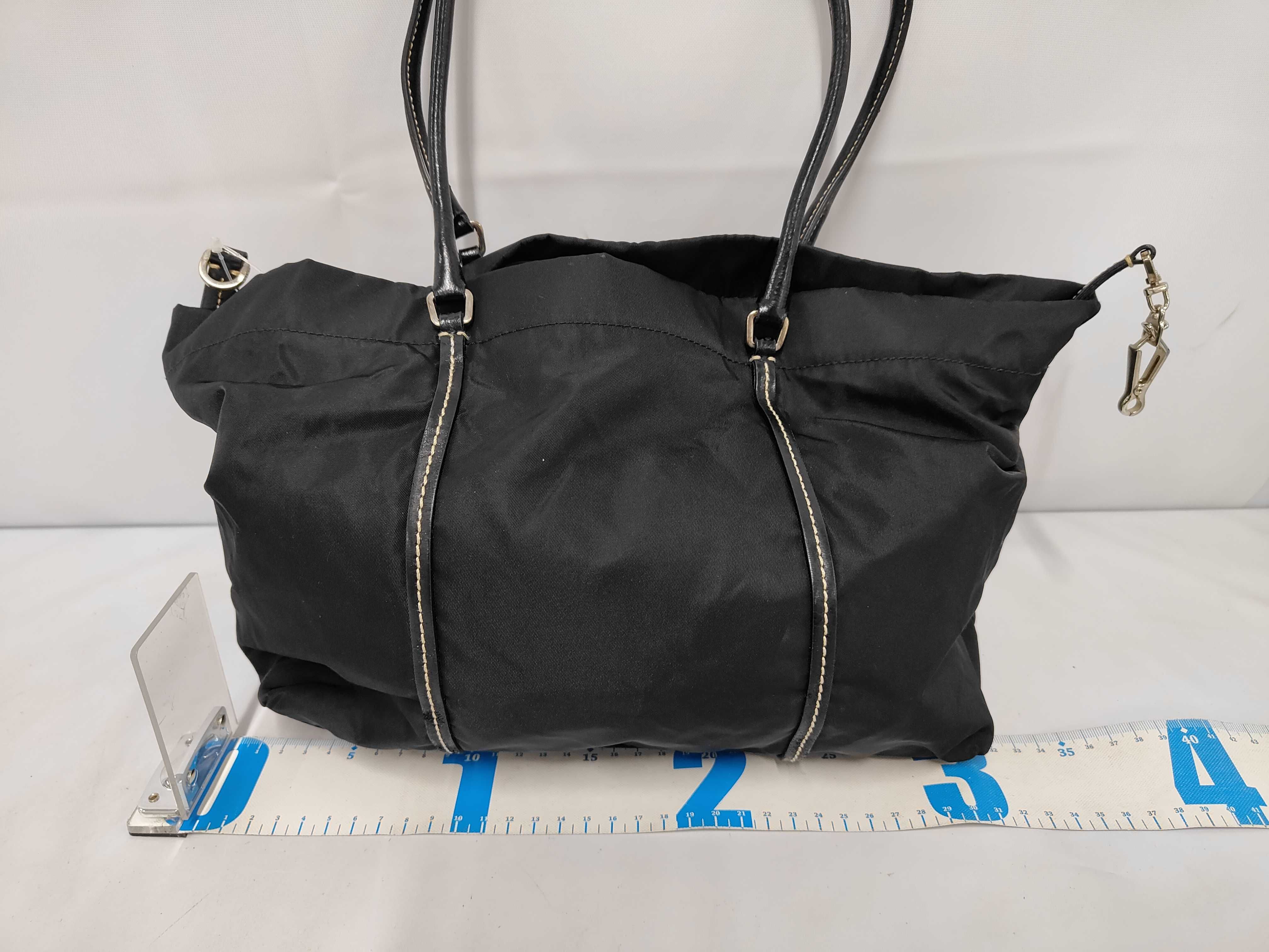 handbag, nylon and leather, with card slot. — view 2
