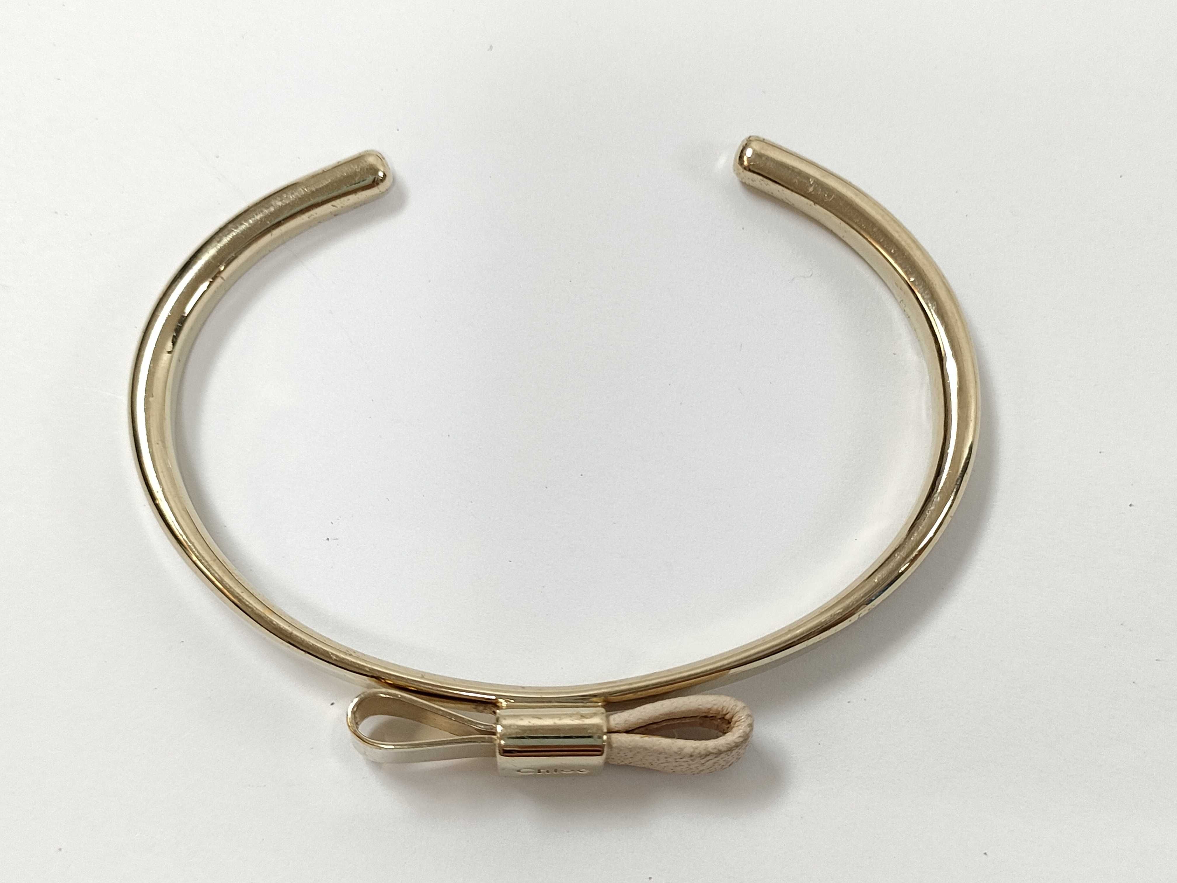 Open Bangle Gold/White Bracelet/Bangle — view 3