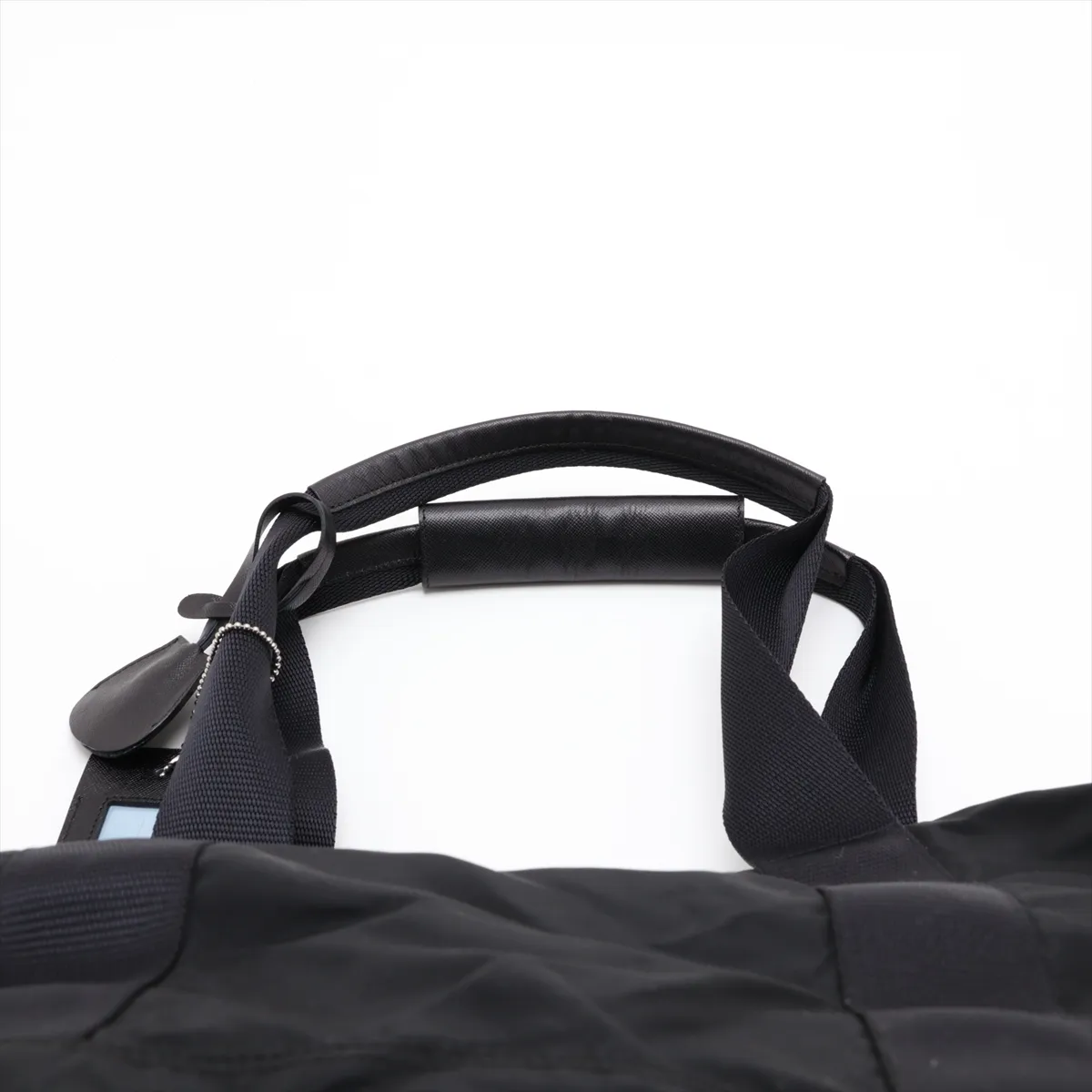 Tessuto Nylon x Leather Boston Bag, Black — view 6