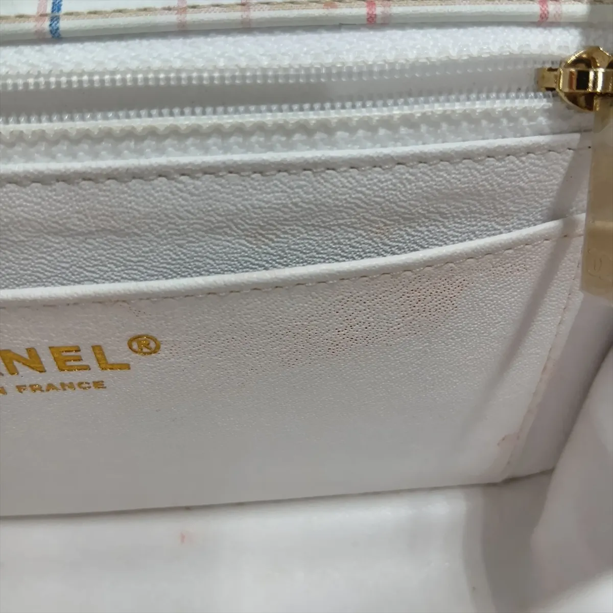 Mini Matelassé 20 Lambskin Single Flap Single Chain Bag, White with Gold Hardware, 29194413, Serial Number 29, A69900 — view 11