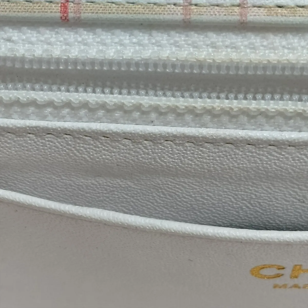 Mini Matelassé 20 Lambskin Single Flap Single Chain Bag, White with Gold Hardware, 29194413, Serial Number 29, A69900 — view 14