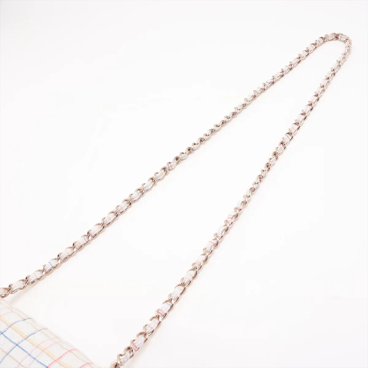 Mini Matelassé 20 Lambskin Single Flap Single Chain Bag, White with Gold Hardware, 29194413, Serial Number 29, A69900 — view 5