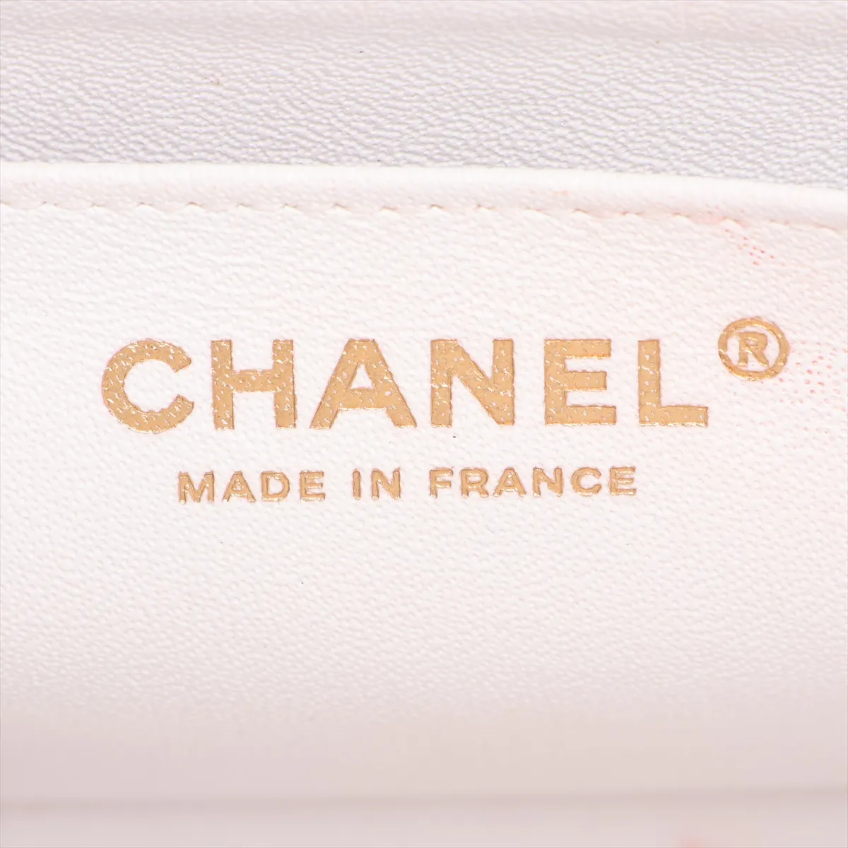 Mini Matelassé 20 Lambskin Single Flap Single Chain Bag, White with Gold Hardware, 29194413, Serial Number 29, A69900 — view 9