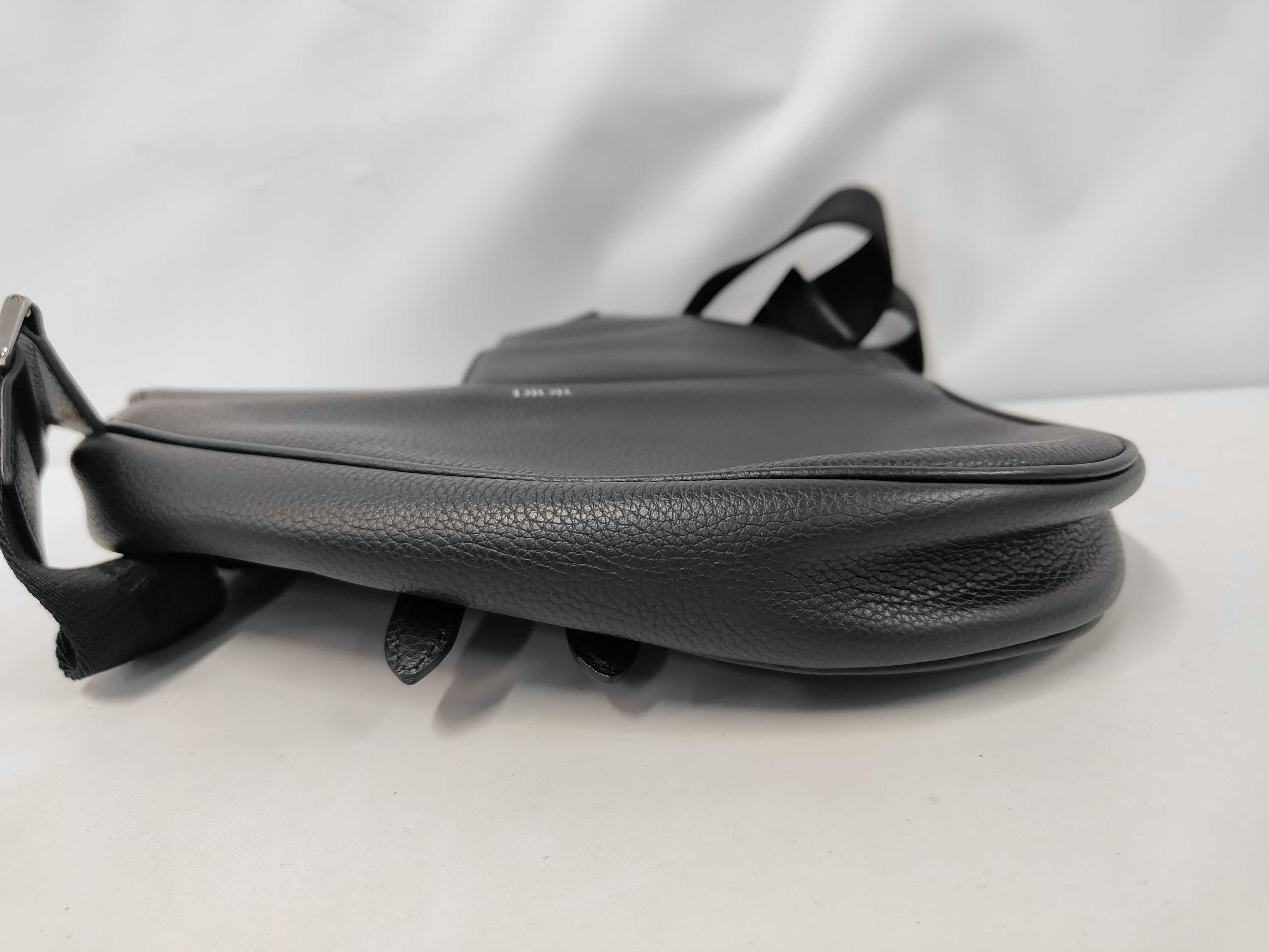 Saddle Bag Leather Black Dior Shoulder Bag — view 3
