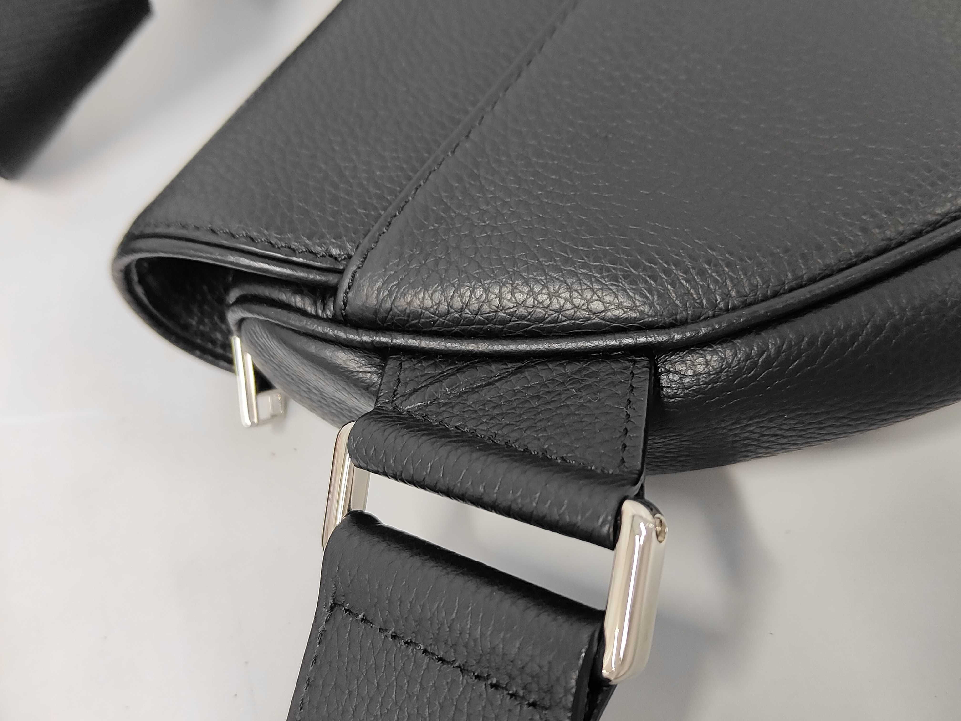 Saddle Bag Leather Black Dior Shoulder Bag — view 7
