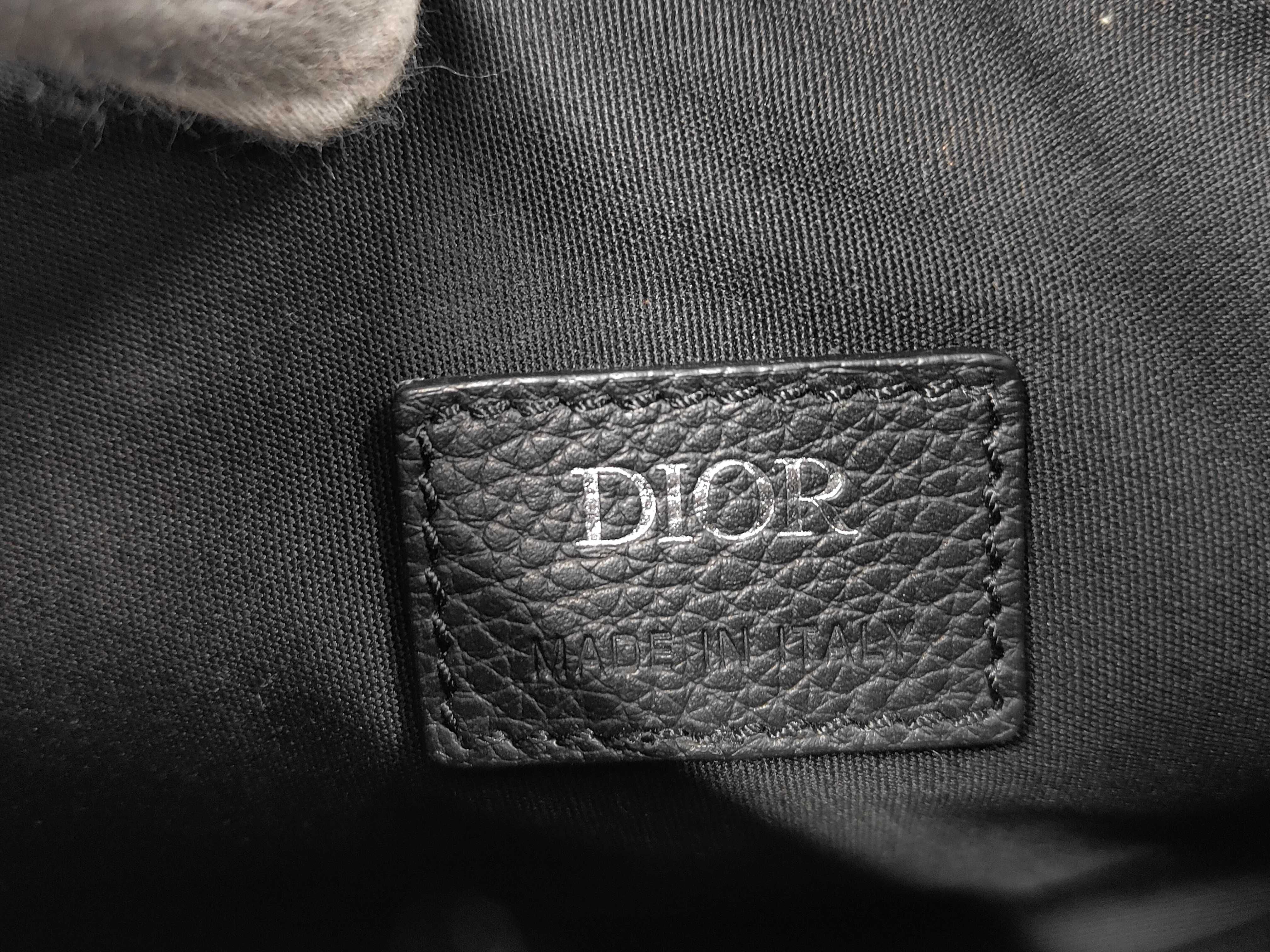 Saddle Bag Leather Black Dior Shoulder Bag — view 9