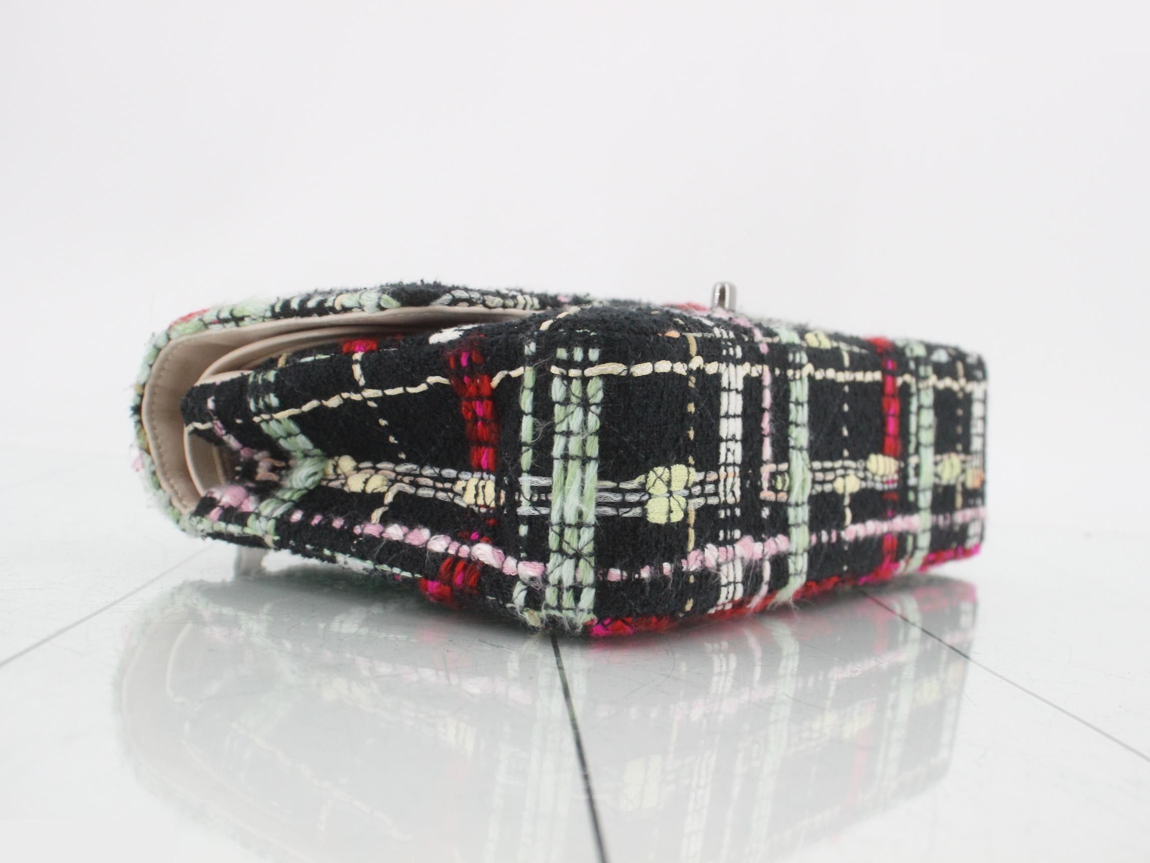 Matelassé 25 Double Flap Tweed Multicolor Chain Shoulder Bag (Series 9) — view 5