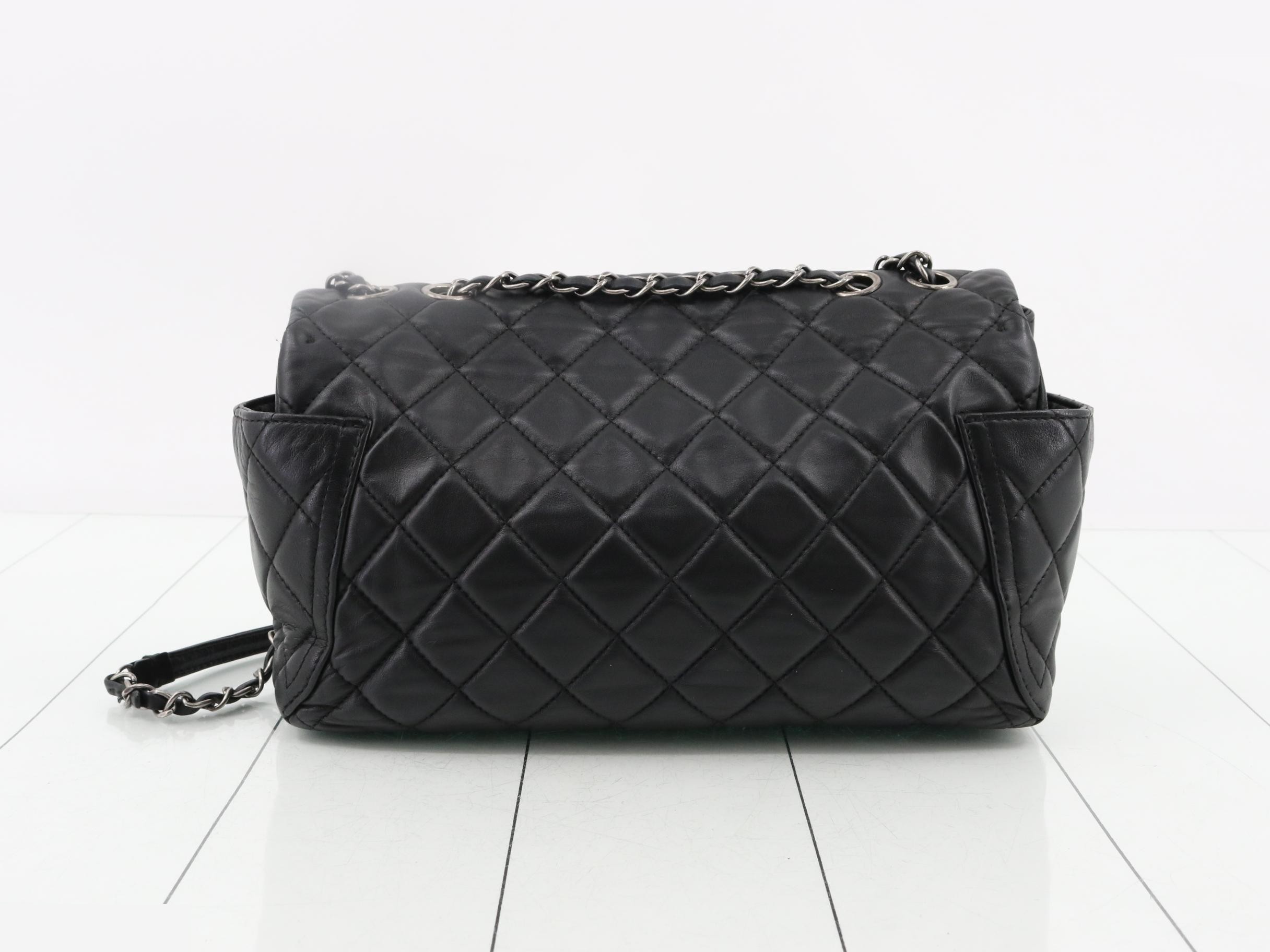 Matelassé Lambskin Double Chain Shoulder Bag — view 2