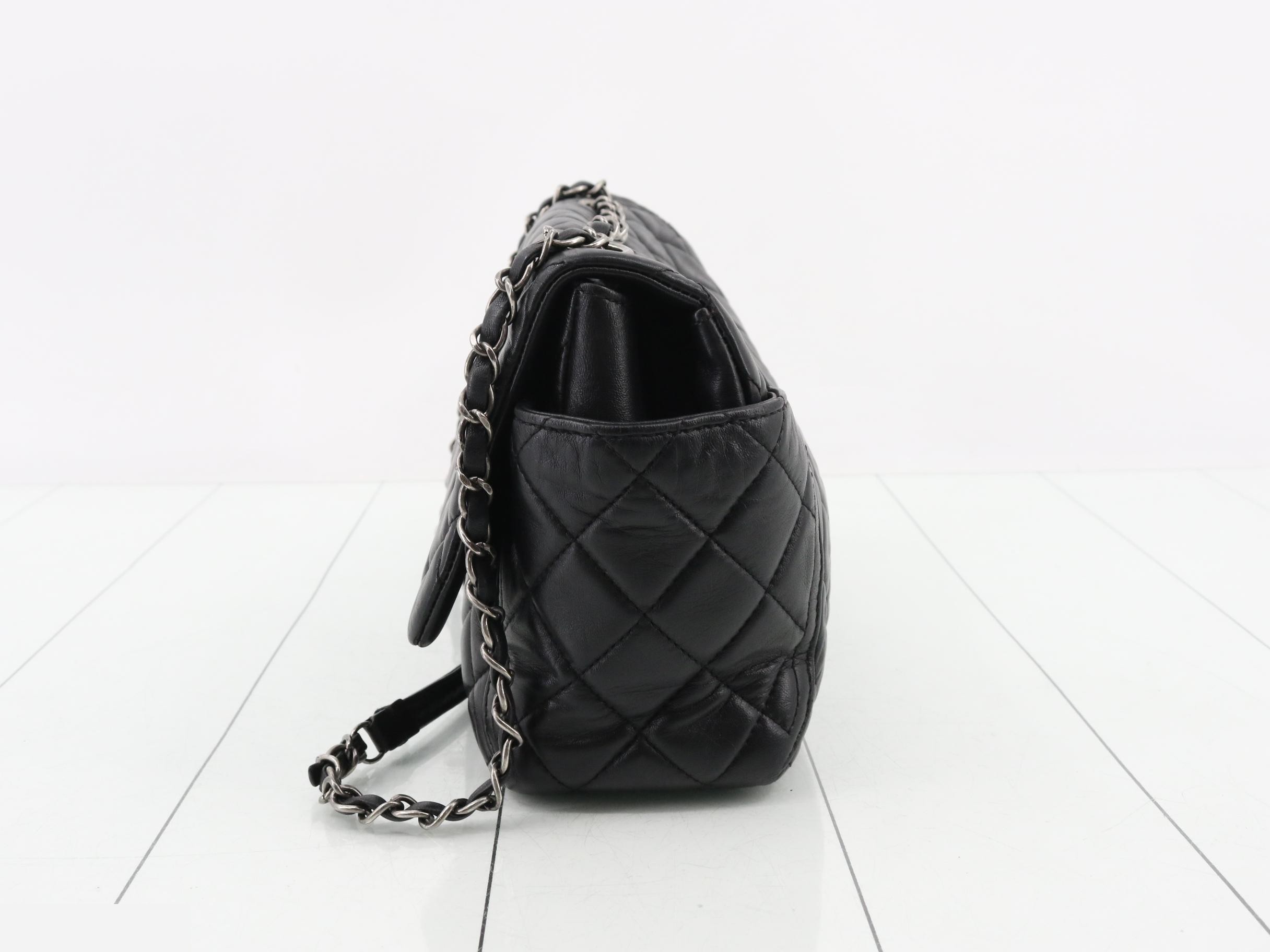 Matelassé Lambskin Double Chain Shoulder Bag — view 3