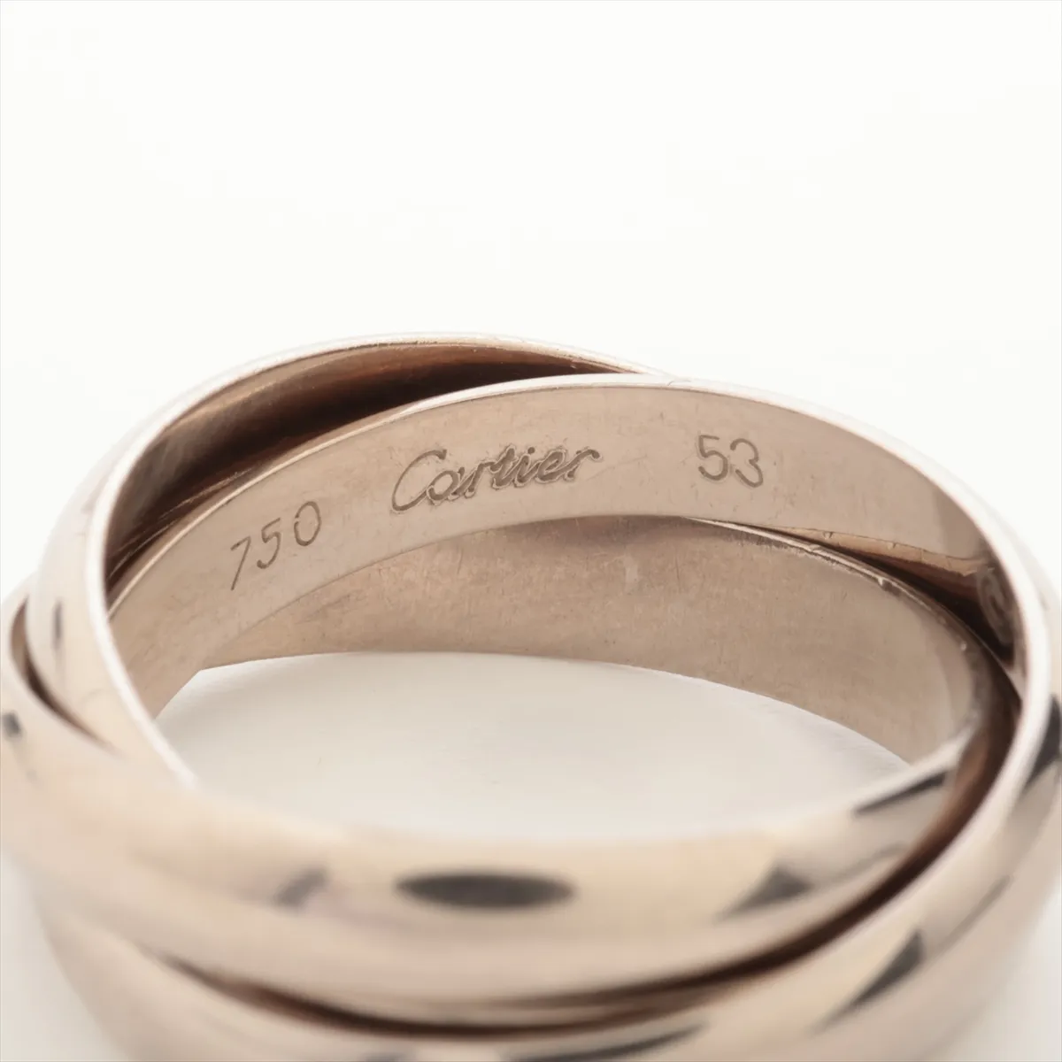 Trinity Ring, 750 (WG), 8.9g, Size 53, O2918T, hallmark partially faded. — view 4