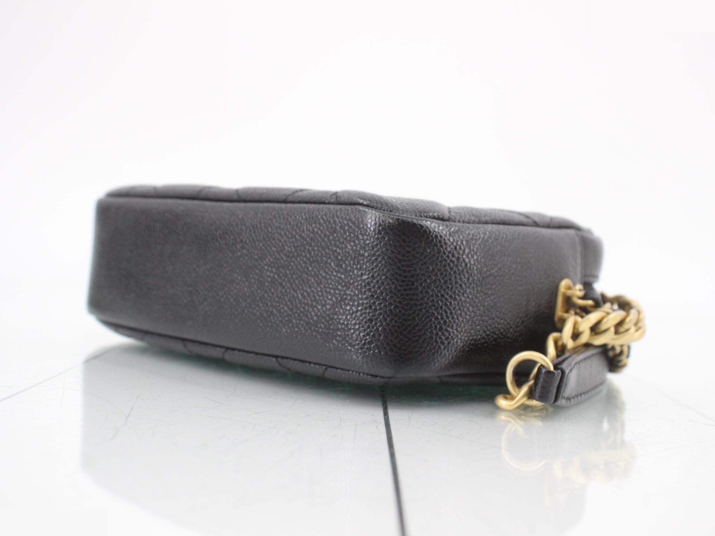Coco Mark Matelassé Caviar Skin Camera Bag Shoulder Bag — view 6