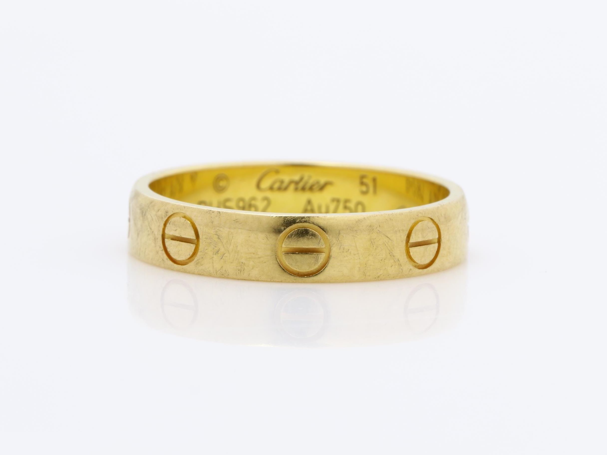 Mini Love Rings, Pair, 750YG, 6.0g, Size #51/44 — view 2