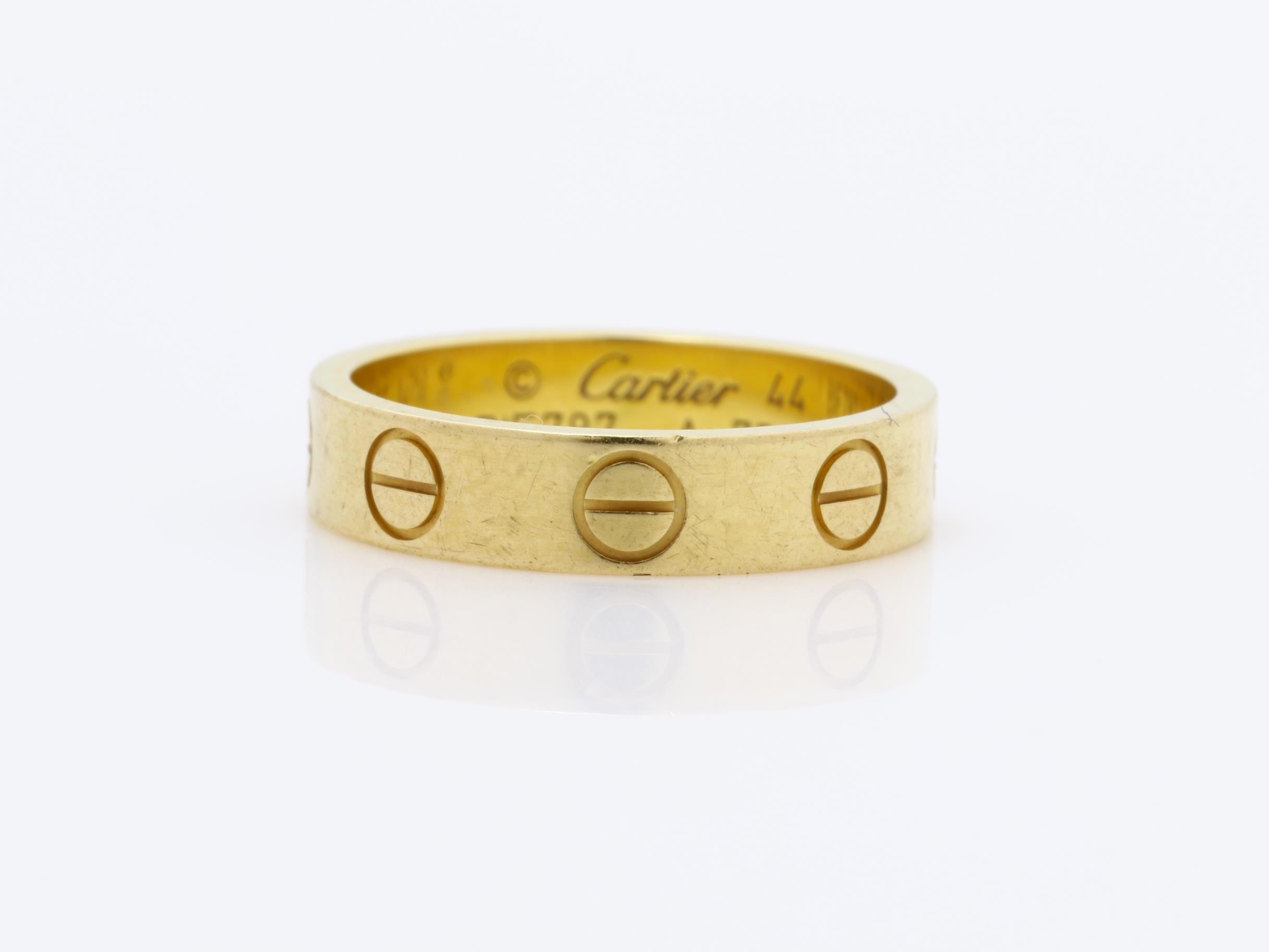 Mini Love Rings, Pair, 750YG, 6.0g, Size #51/44 — view 3