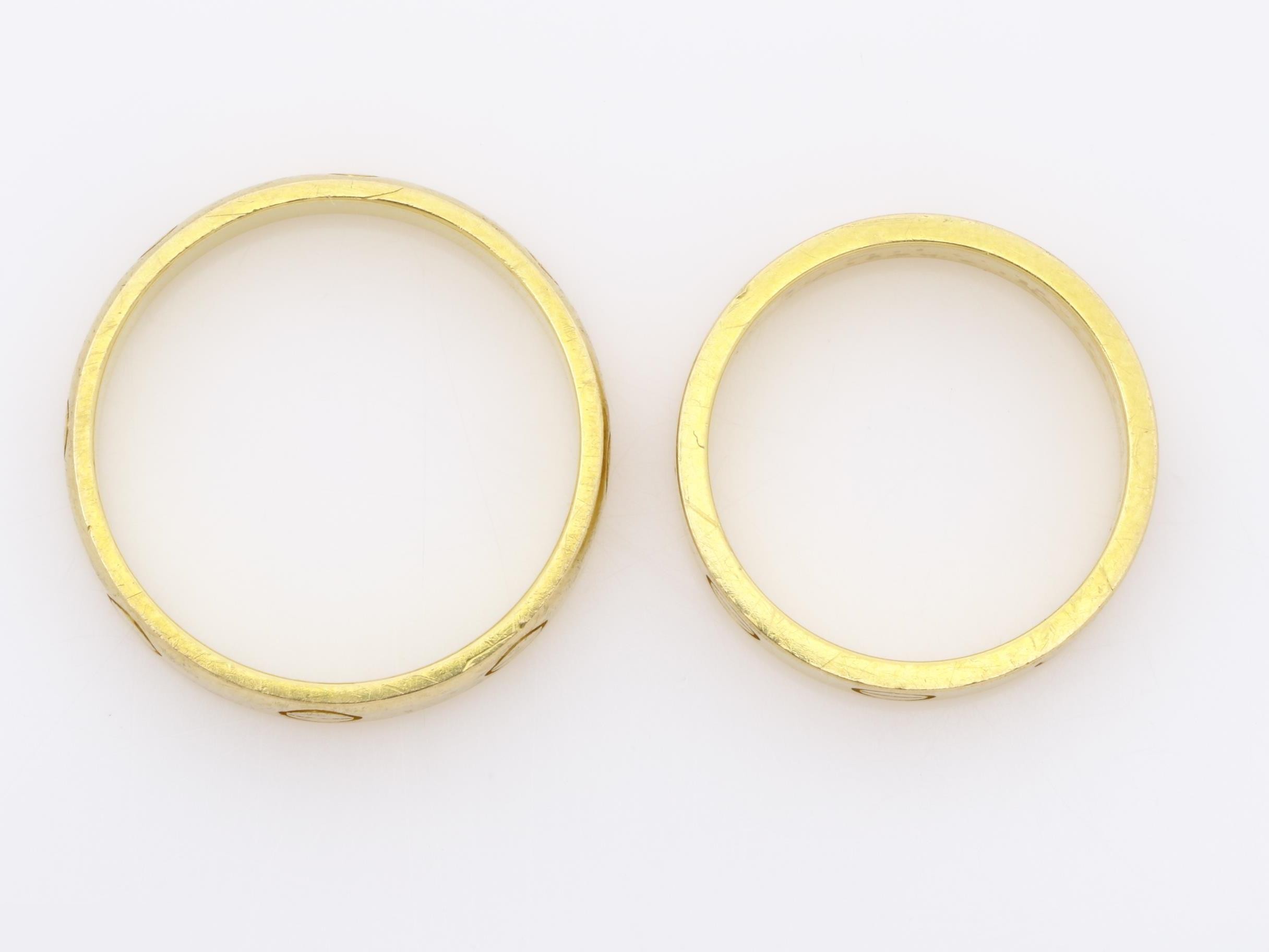 Mini Love Rings, Pair, 750YG, 6.0g, Size #51/44 — view 5