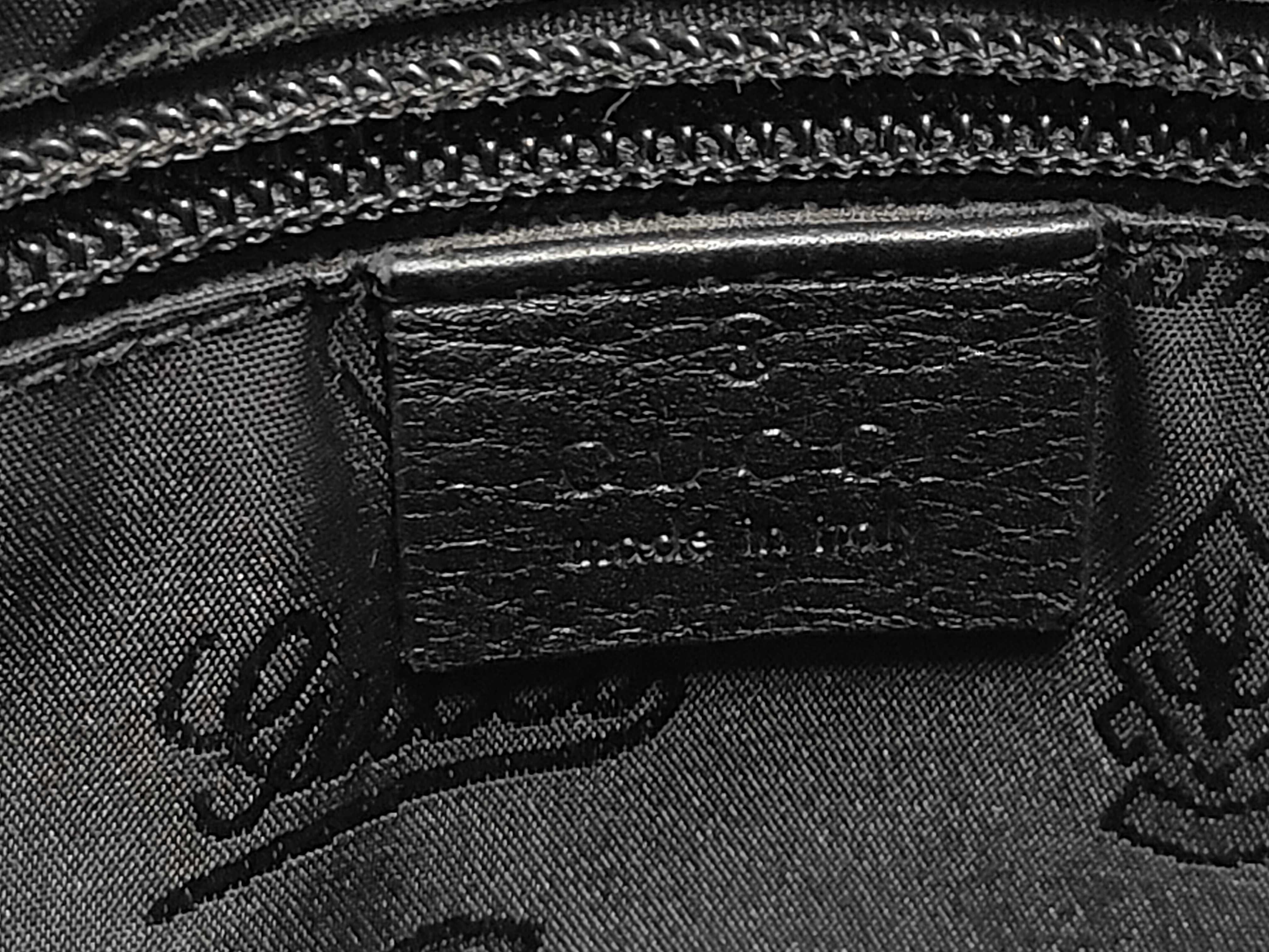 Guccissima Leather Shoulder Bag, Black, Serial Numbered Shoulder Bag — view 8