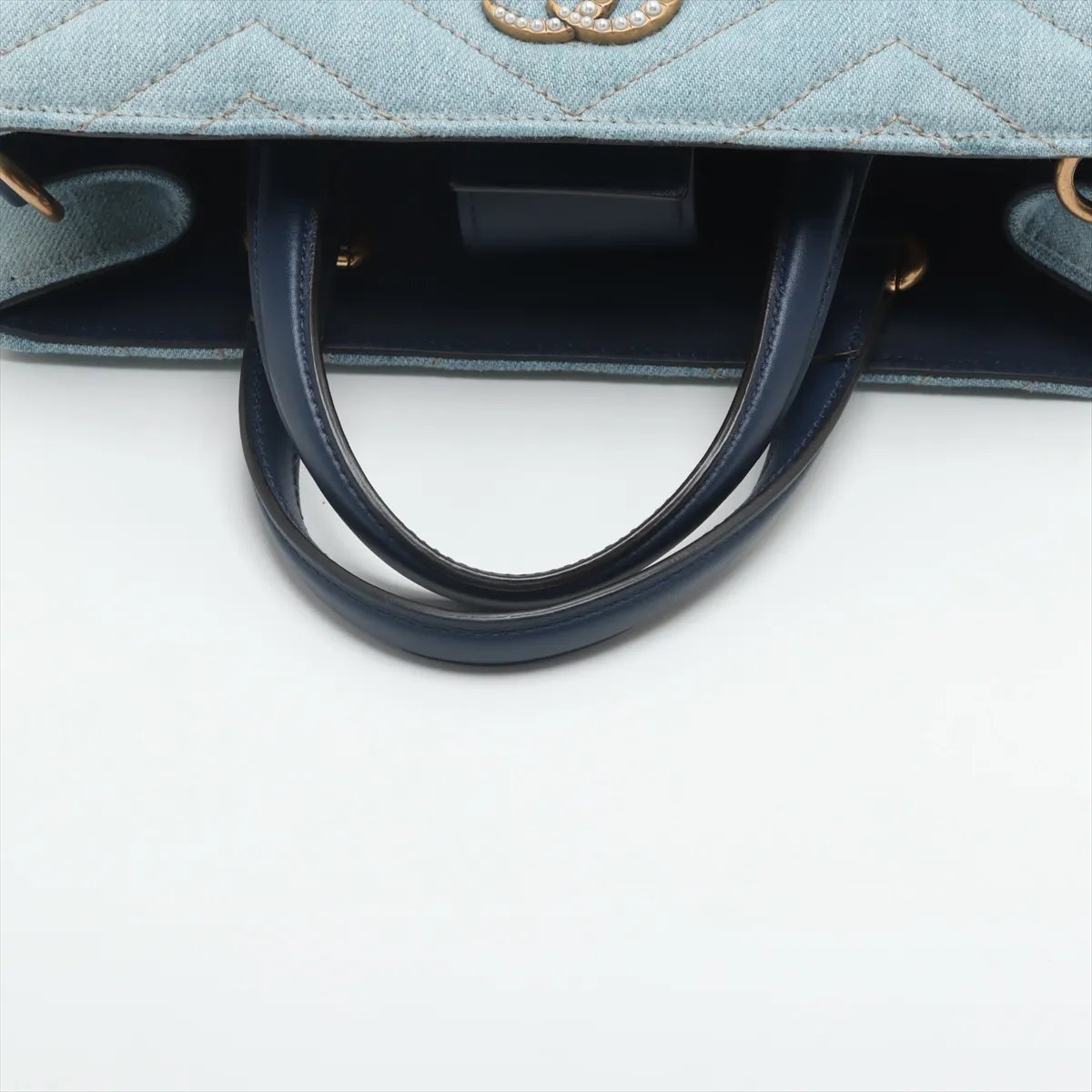 GG Marmont Denim x Leather 2WAY Handbag Blue 448054 — view 5