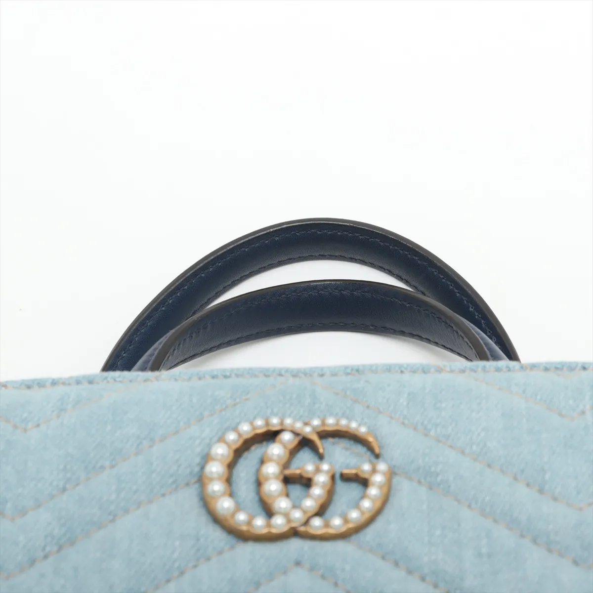 GG Marmont Denim x Leather 2WAY Handbag Blue 448054 — view 6