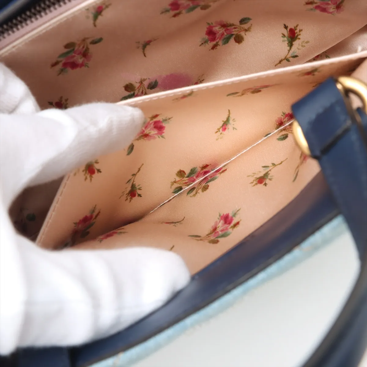 GG Marmont Denim x Leather 2WAY Handbag Blue 448054 — view 9