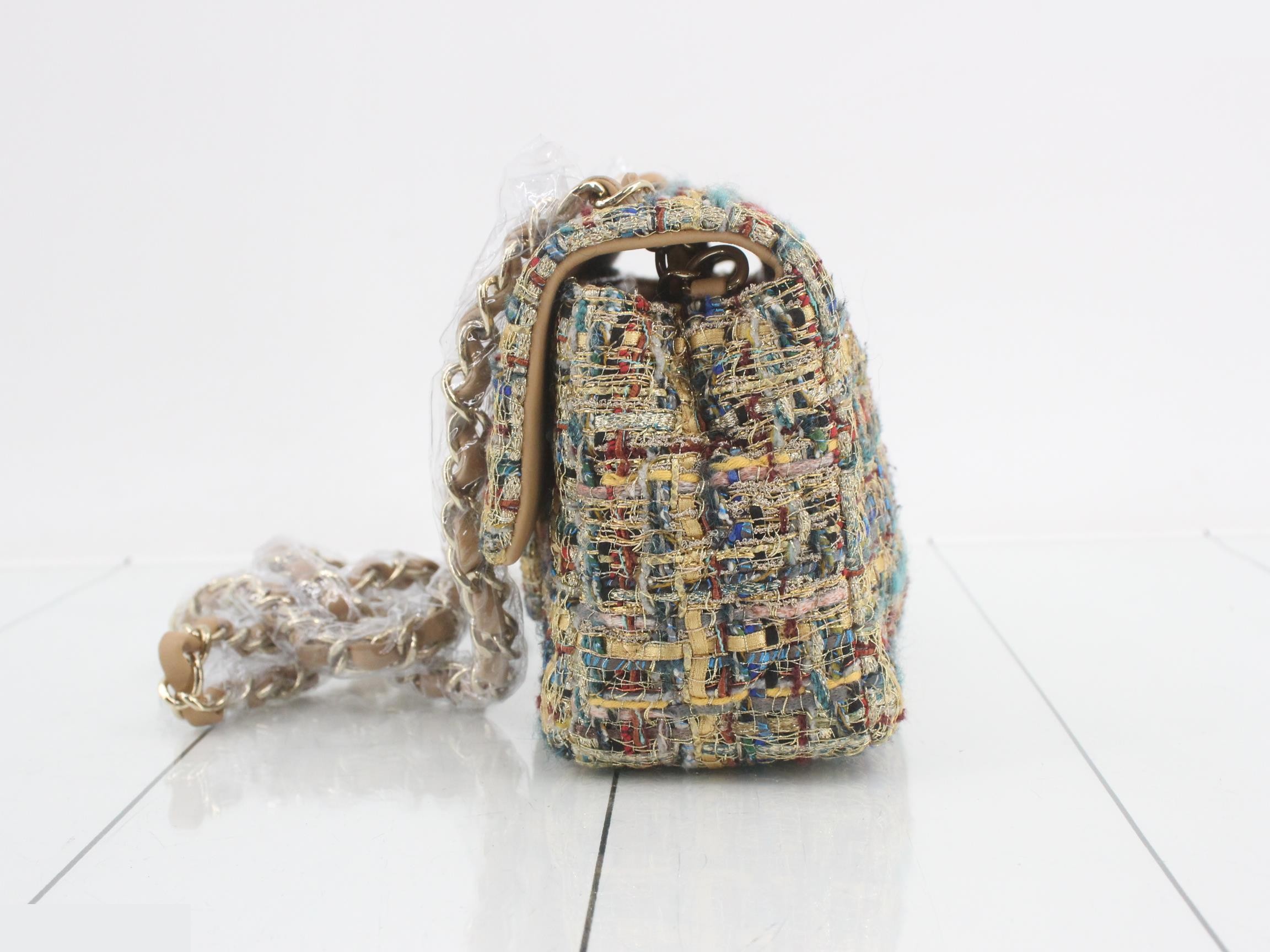 Paris Egypt Tweed Matelassé Shoulder Bag — view 3