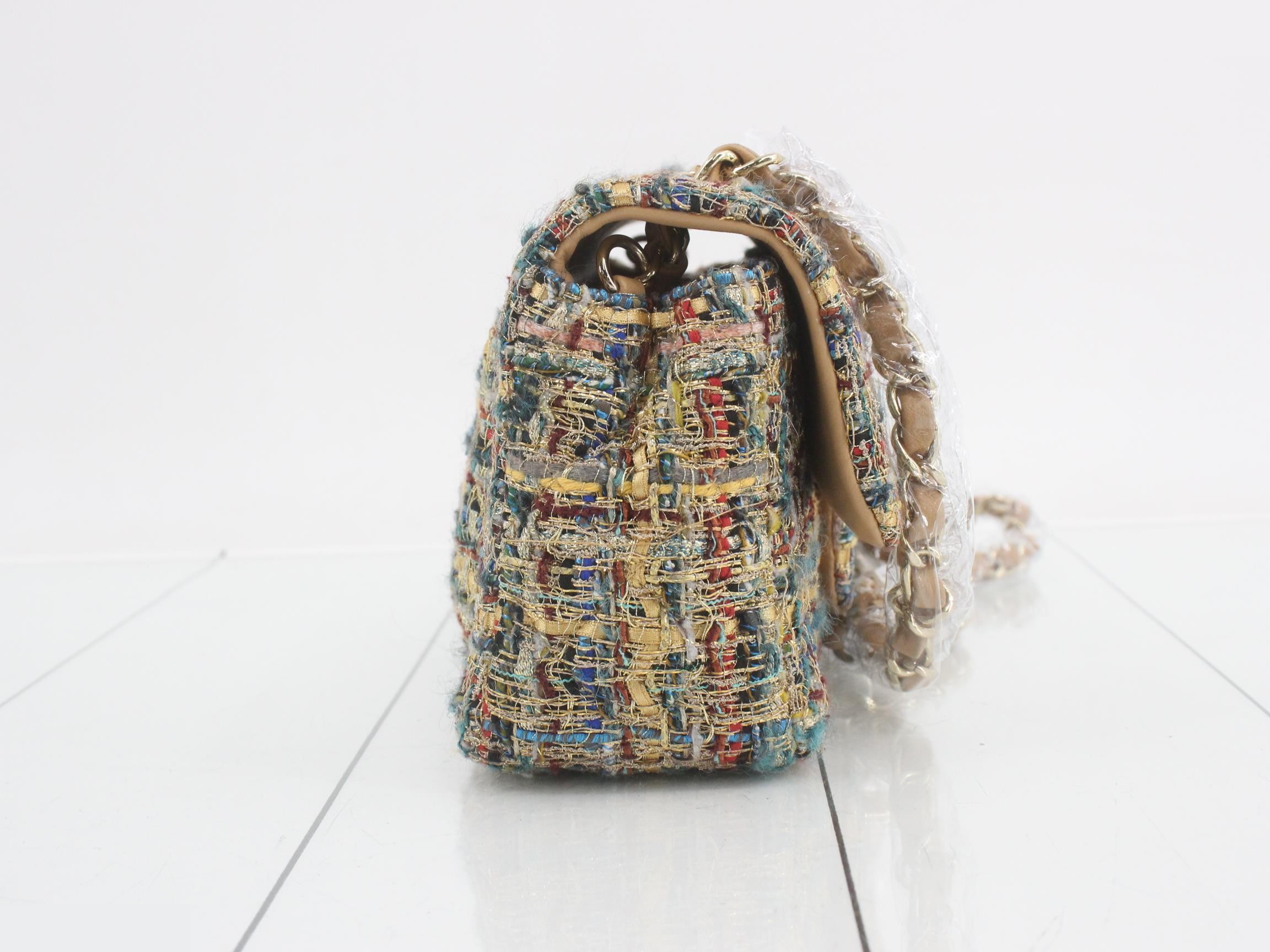 Paris Egypt Tweed Matelassé Shoulder Bag — view 4