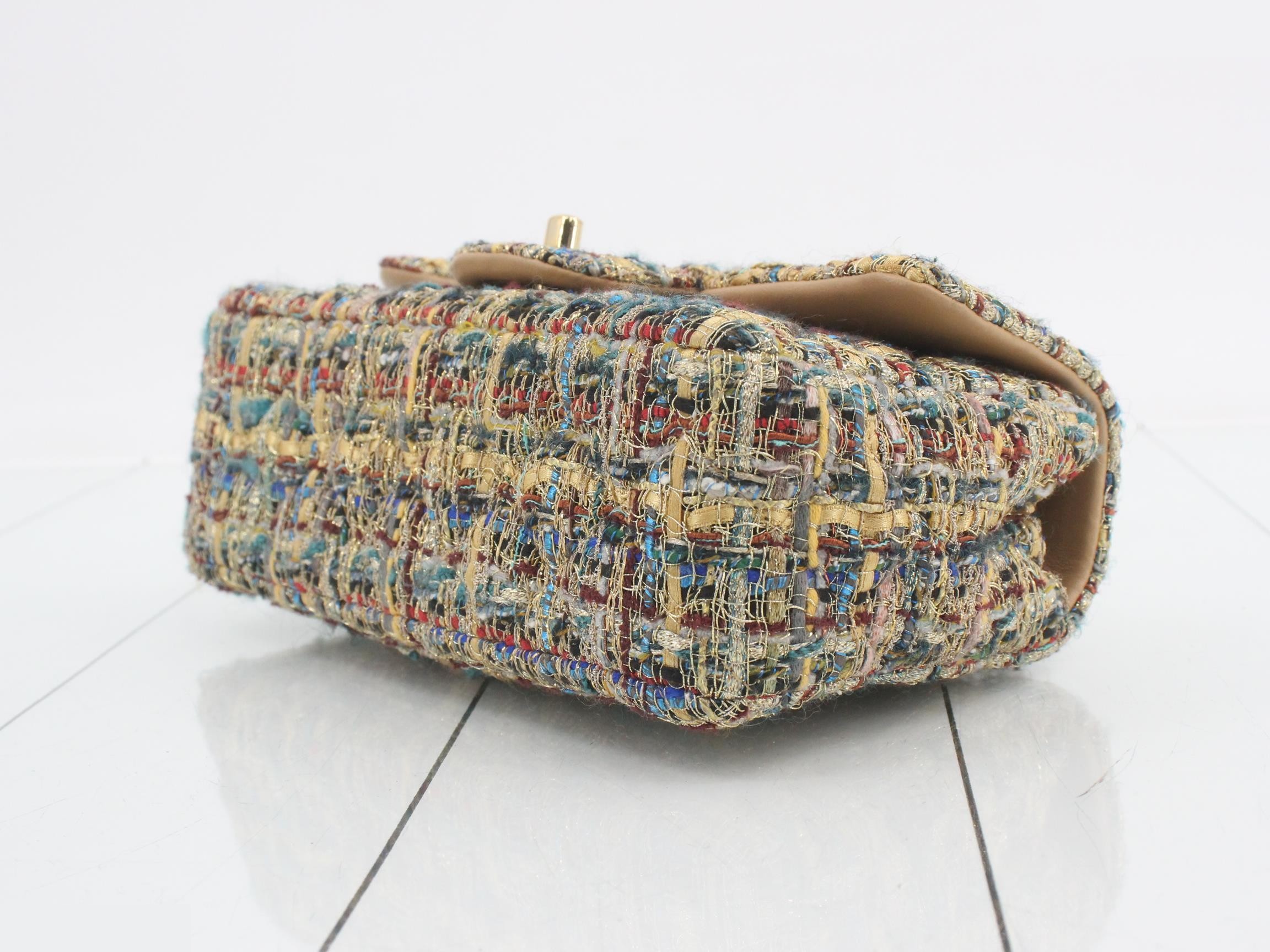 Paris Egypt Tweed Matelassé Shoulder Bag — view 6
