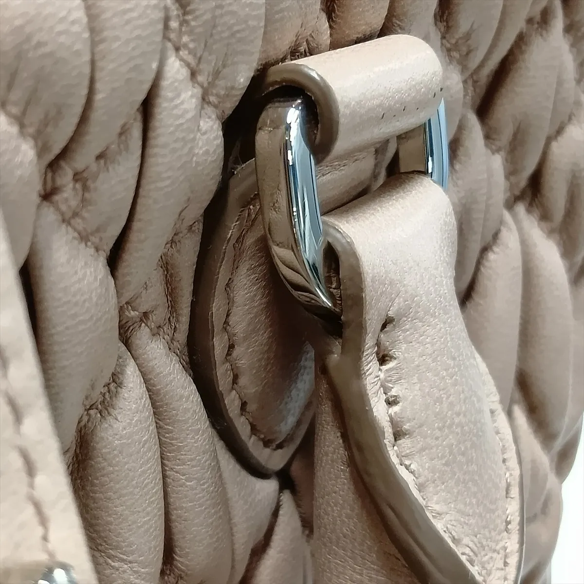 Nappa Crystal 5BE001 Leather 2-Way Handbag Pink — view 14