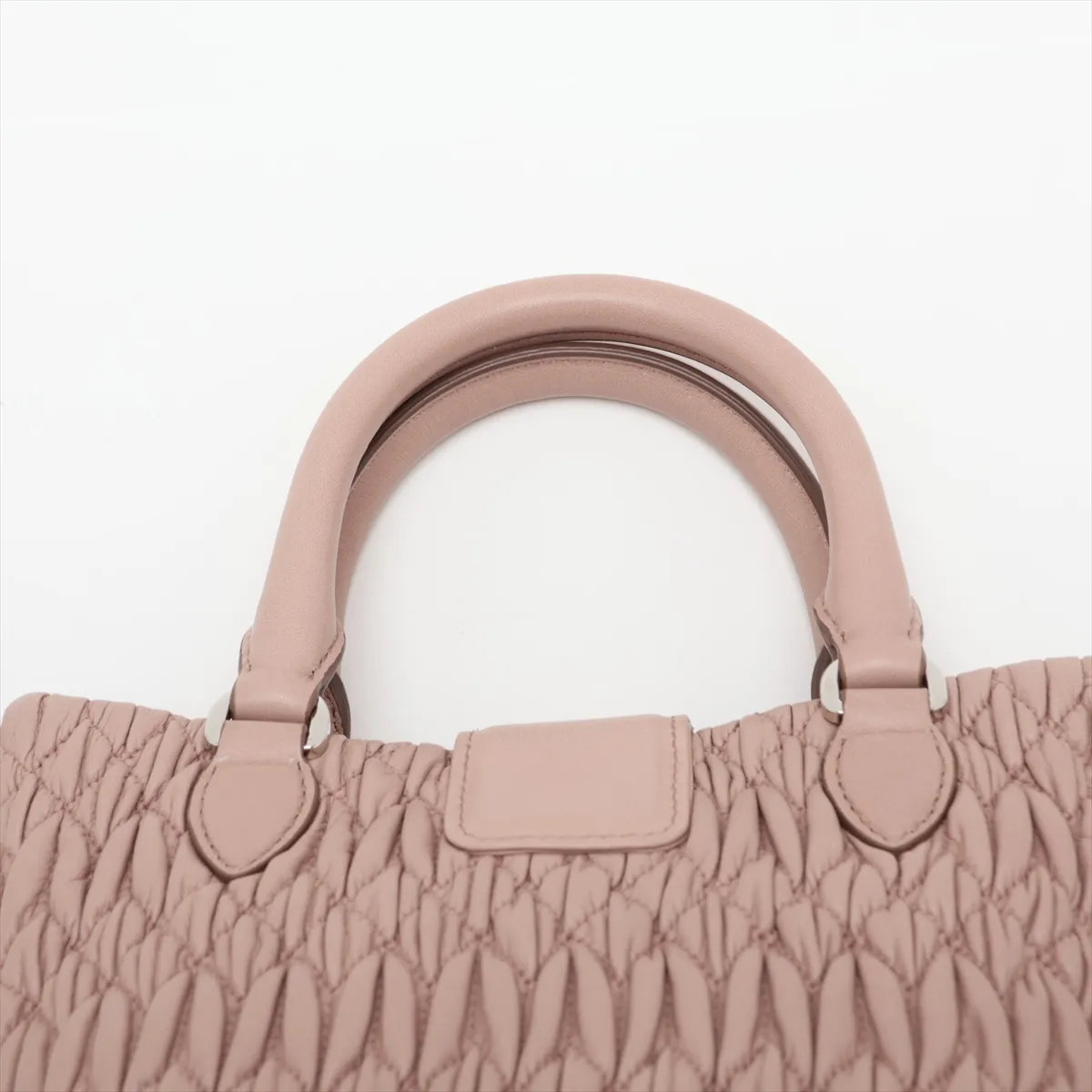 Nappa Crystal 5BE001 Leather 2-Way Handbag Pink — view 6