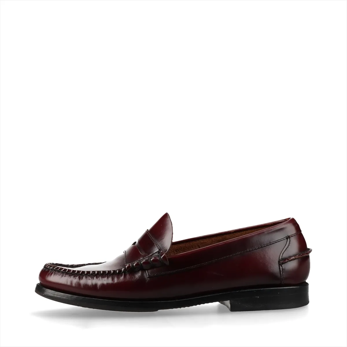 Leather Loafers, Size 7, Men's, Bordeaux, 2DB015, Coin Loafers