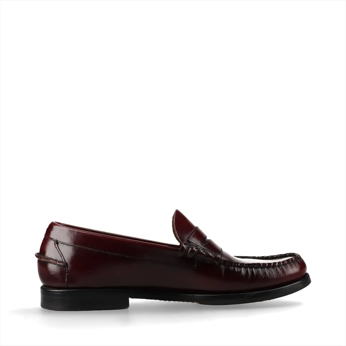 Leather Loafers, Size 7, Men's, Bordeaux, 2DB015, Coin Loafers — view 2