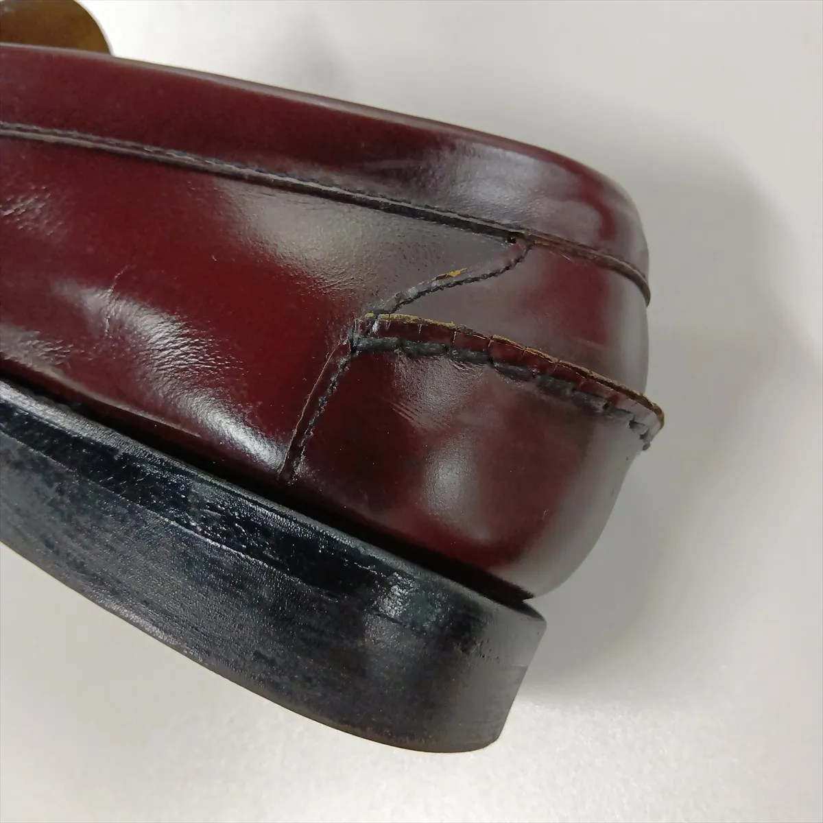 Leather Loafers, Size 7, Men's, Bordeaux, 2DB015, Coin Loafers — view 12