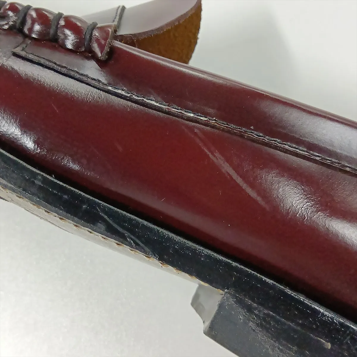 Leather Loafers, Size 7, Men's, Bordeaux, 2DB015, Coin Loafers — view 13