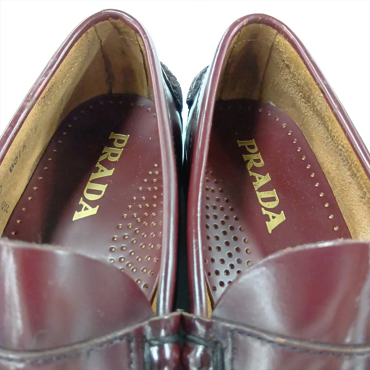 Leather Loafers, Size 7, Men's, Bordeaux, 2DB015, Coin Loafers — view 14