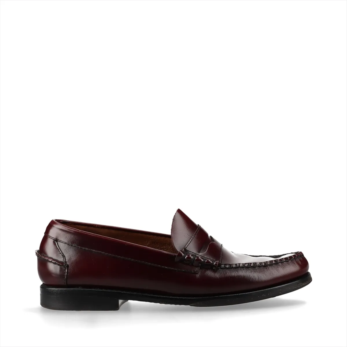Leather Loafers, Size 7, Men's, Bordeaux, 2DB015, Coin Loafers — view 3