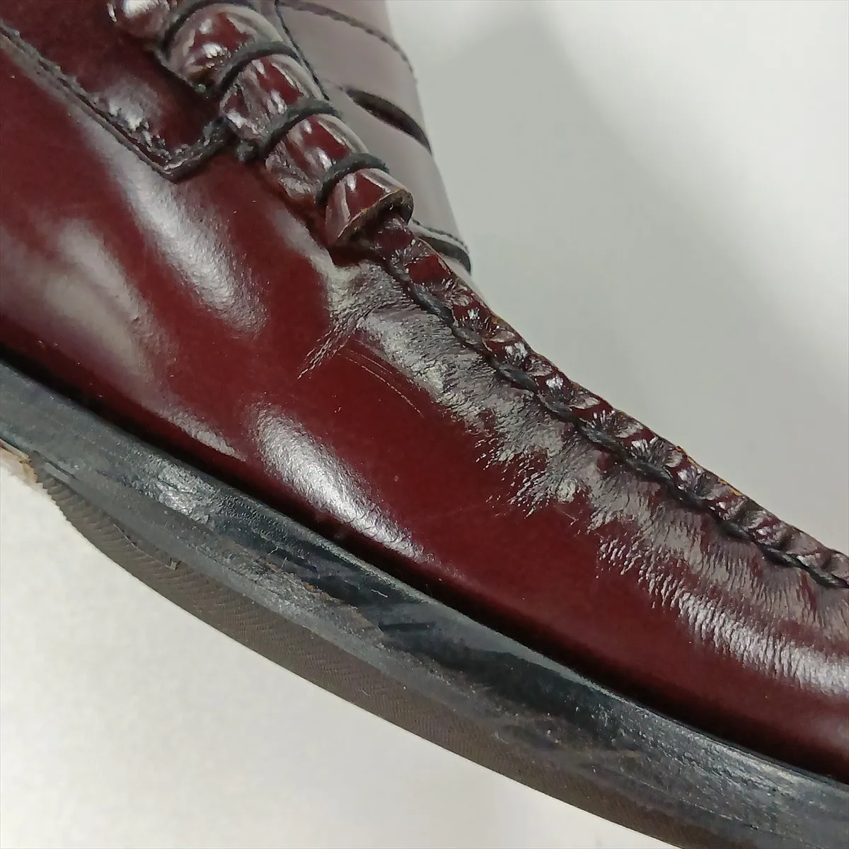 Leather Loafers, Size 7, Men's, Bordeaux, 2DB015, Coin Loafers — view 10