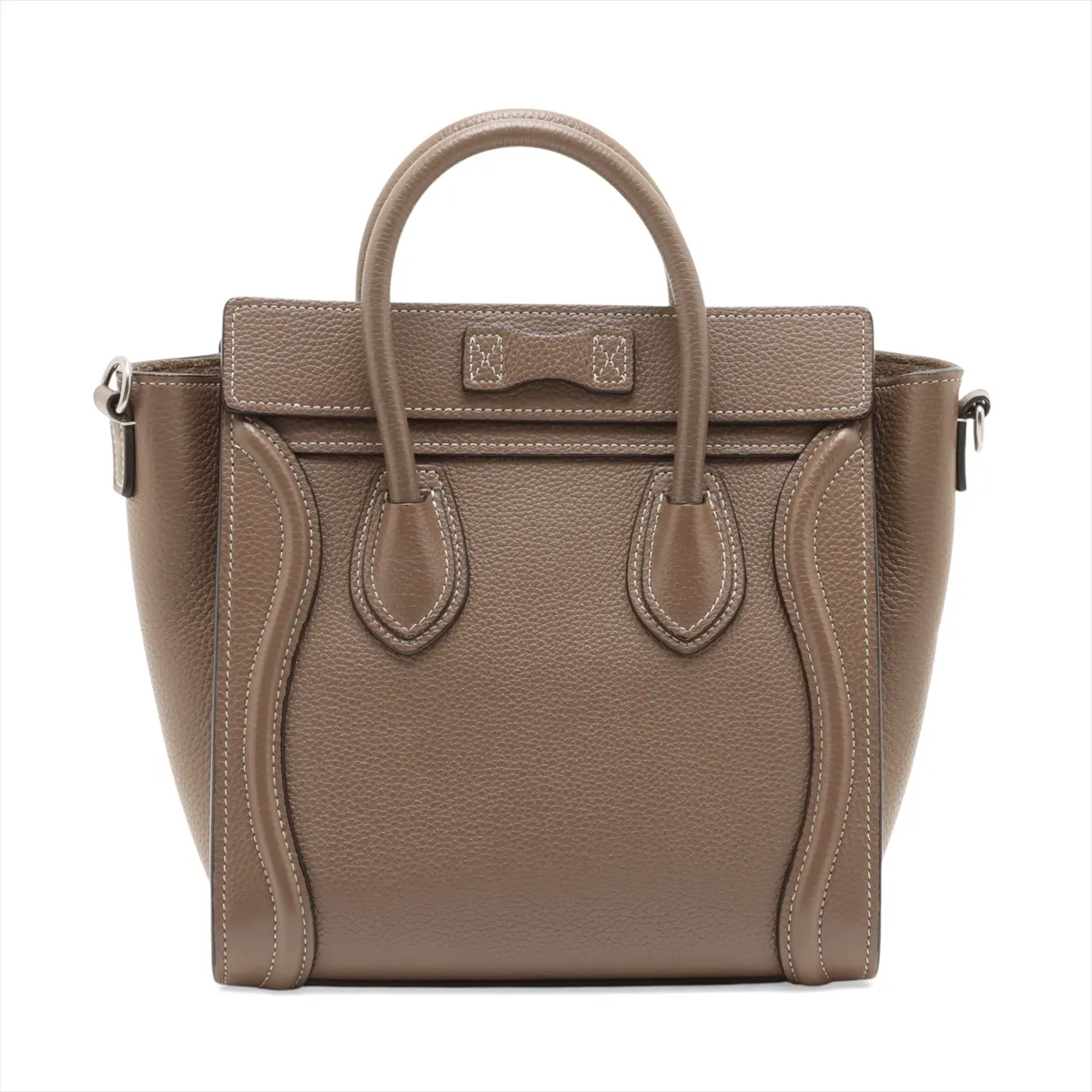 Luggage Nano Shopper Leather 2WAY Handbag Greige — view 2