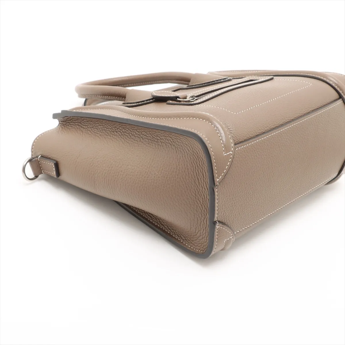 Luggage Nano Shopper Leather 2WAY Handbag Greige — view 4