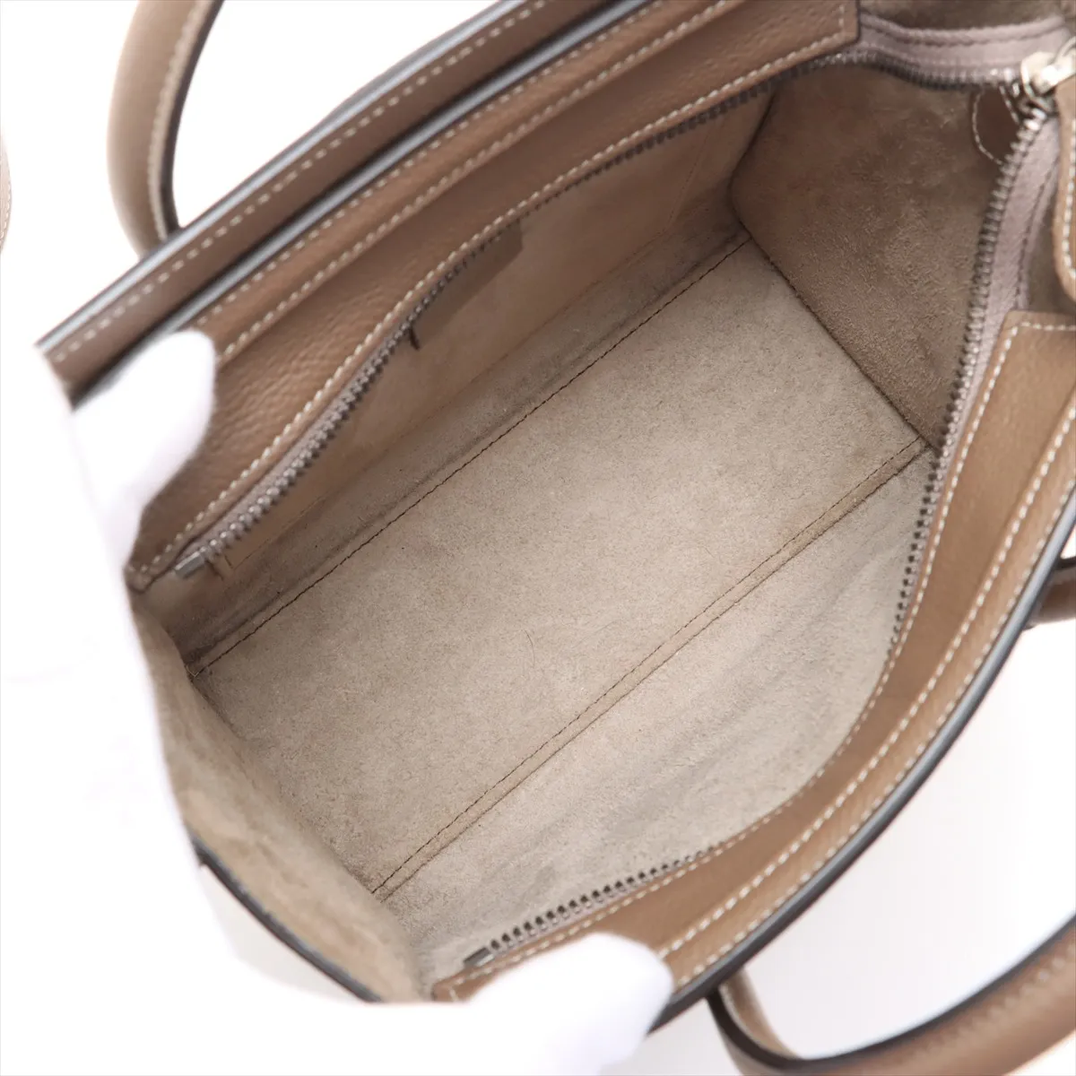 Luggage Nano Shopper Leather 2WAY Handbag Greige — view 8