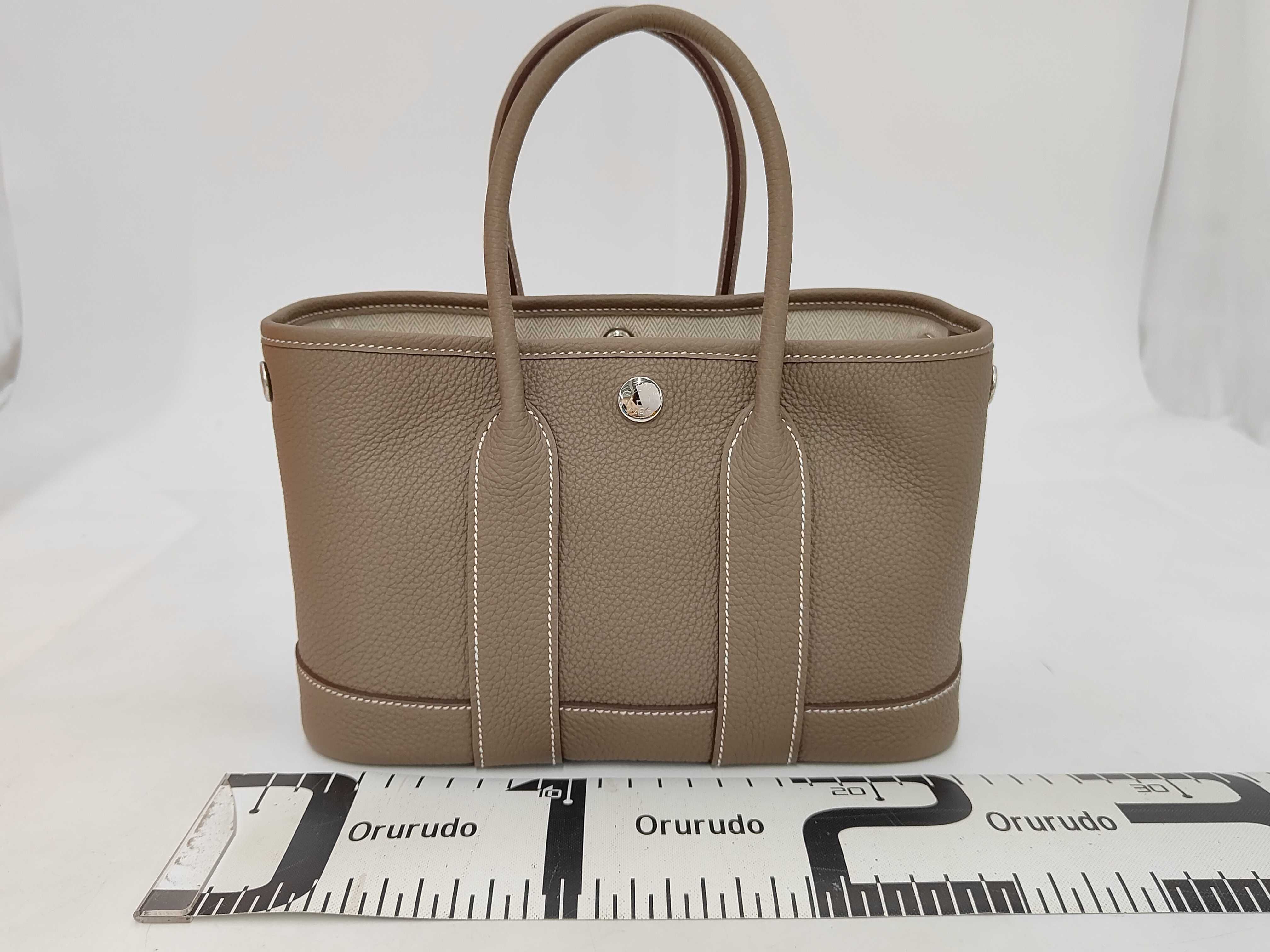 Garden Party Neo Etoupe Togo Silver Hardware K Stamp Handbag — view 2