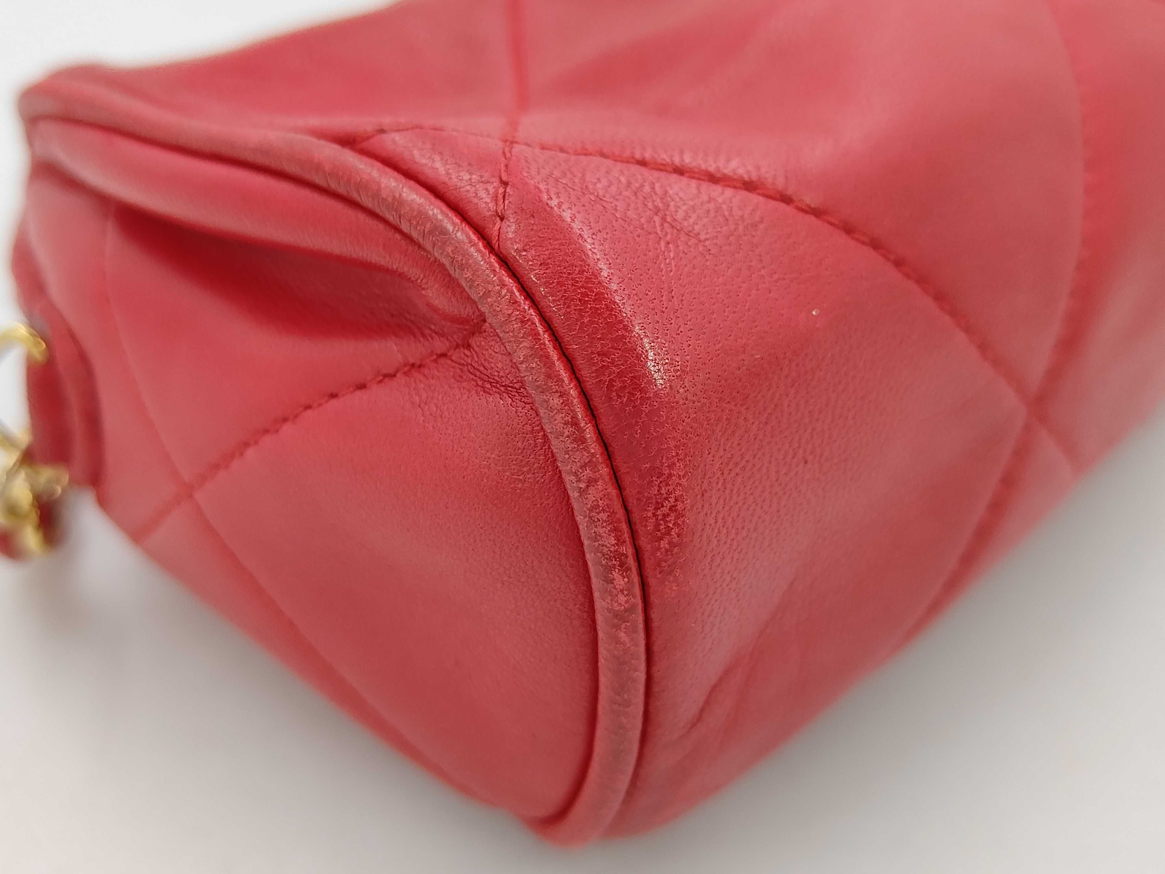 Matelassé Lambskin Fringe Shoulder Bag (Red with Gold Hardware, Serial Number 0) — view 4