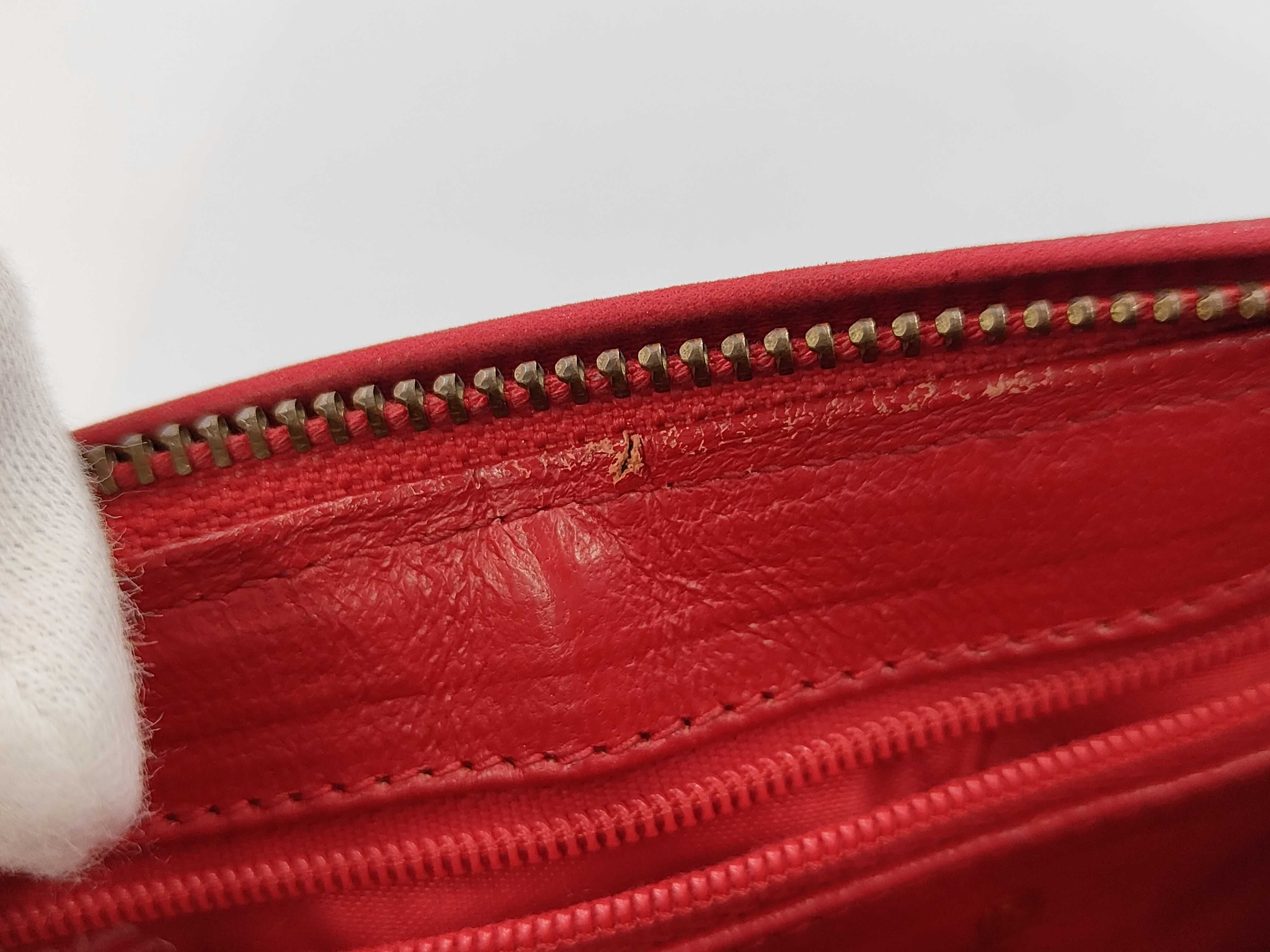 Matelassé Lambskin Fringe Shoulder Bag (Red with Gold Hardware, Serial Number 0) — view 10