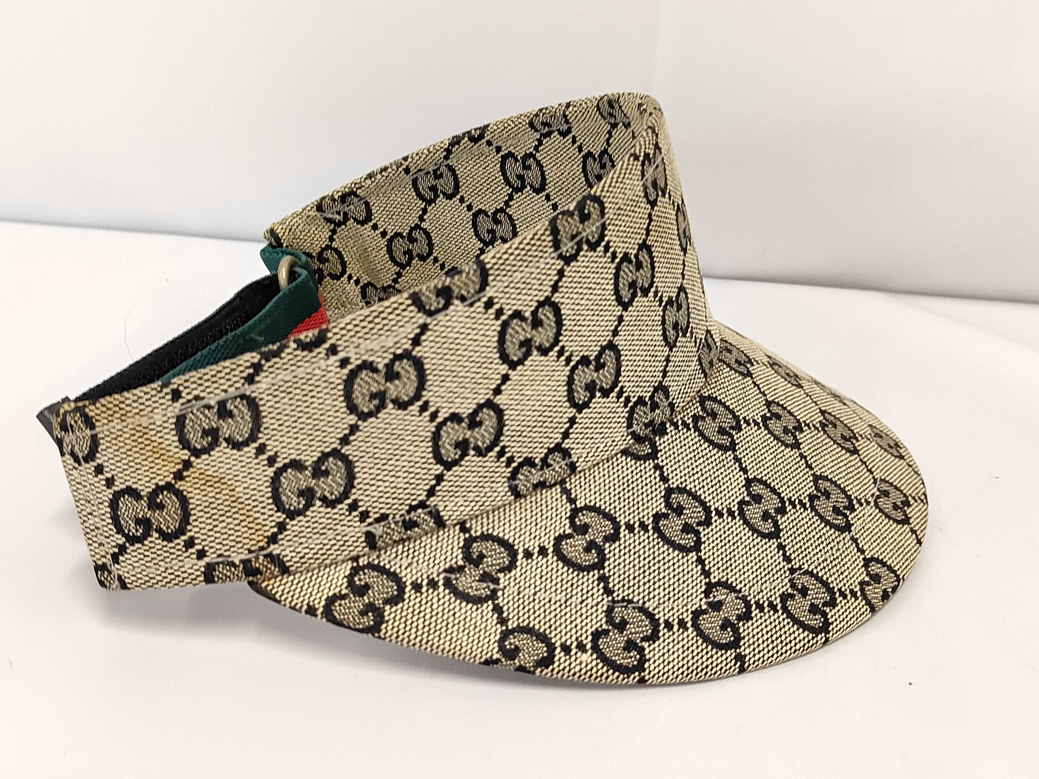 GG Canvas Sun Visor Sherry Line Belt — view 3